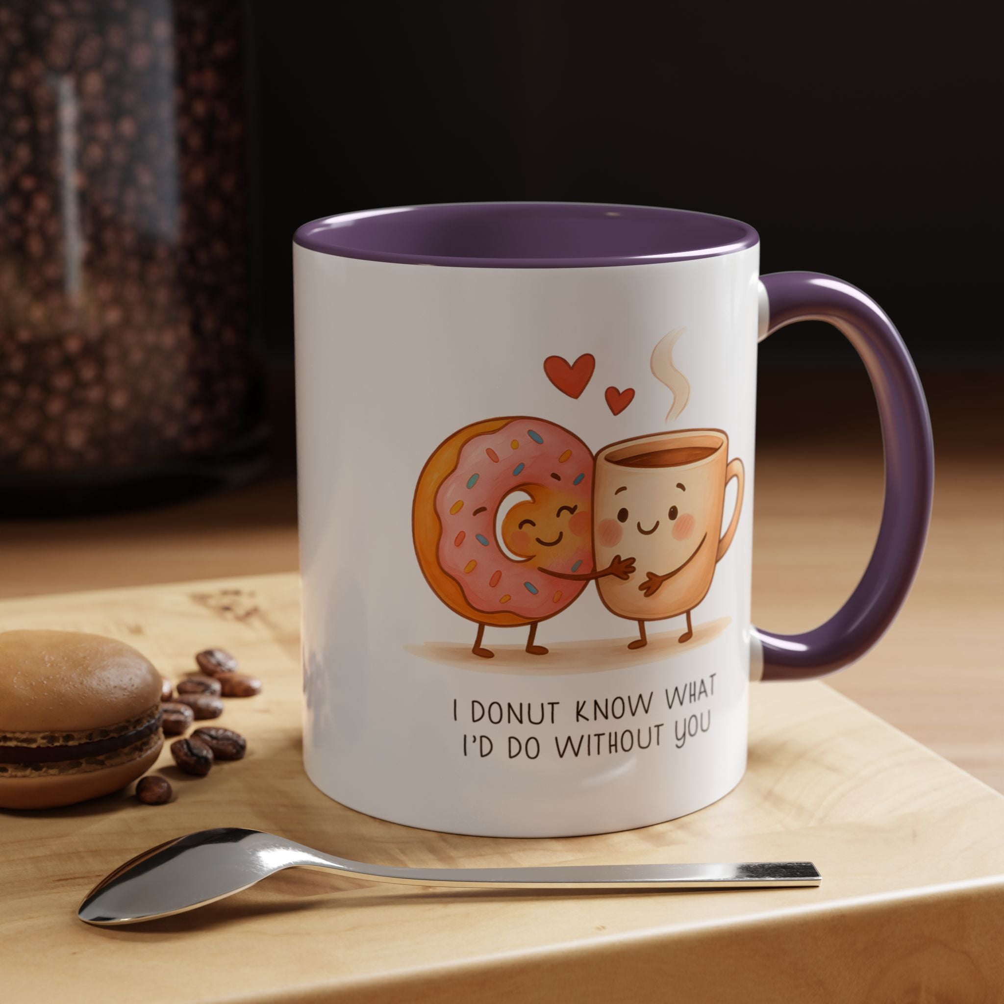 Cute Donut and Coffee Love Ceramic Mug | Gallory Hive