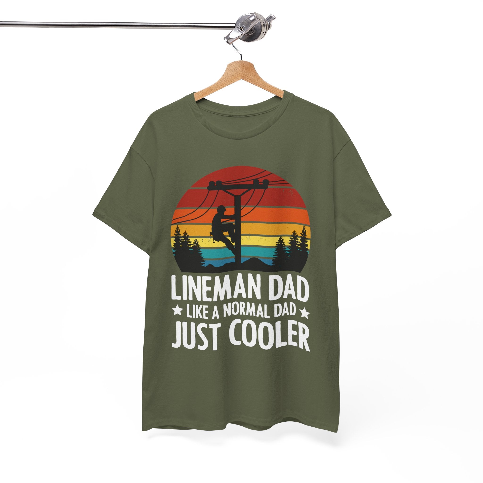 Lineman Tee – Bold Sunset & Power Lines | Gallory Hive