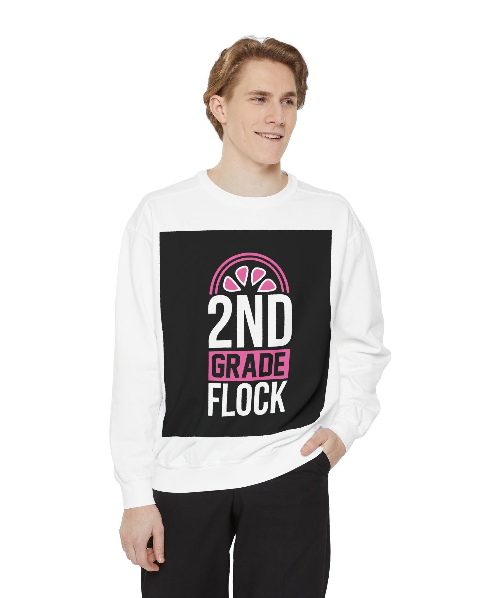 Unisex 2nd Grade Flock Sweatshirt | Perfect for Teachers, Back to School, Classroom, Gift for Kids, Cozy Style