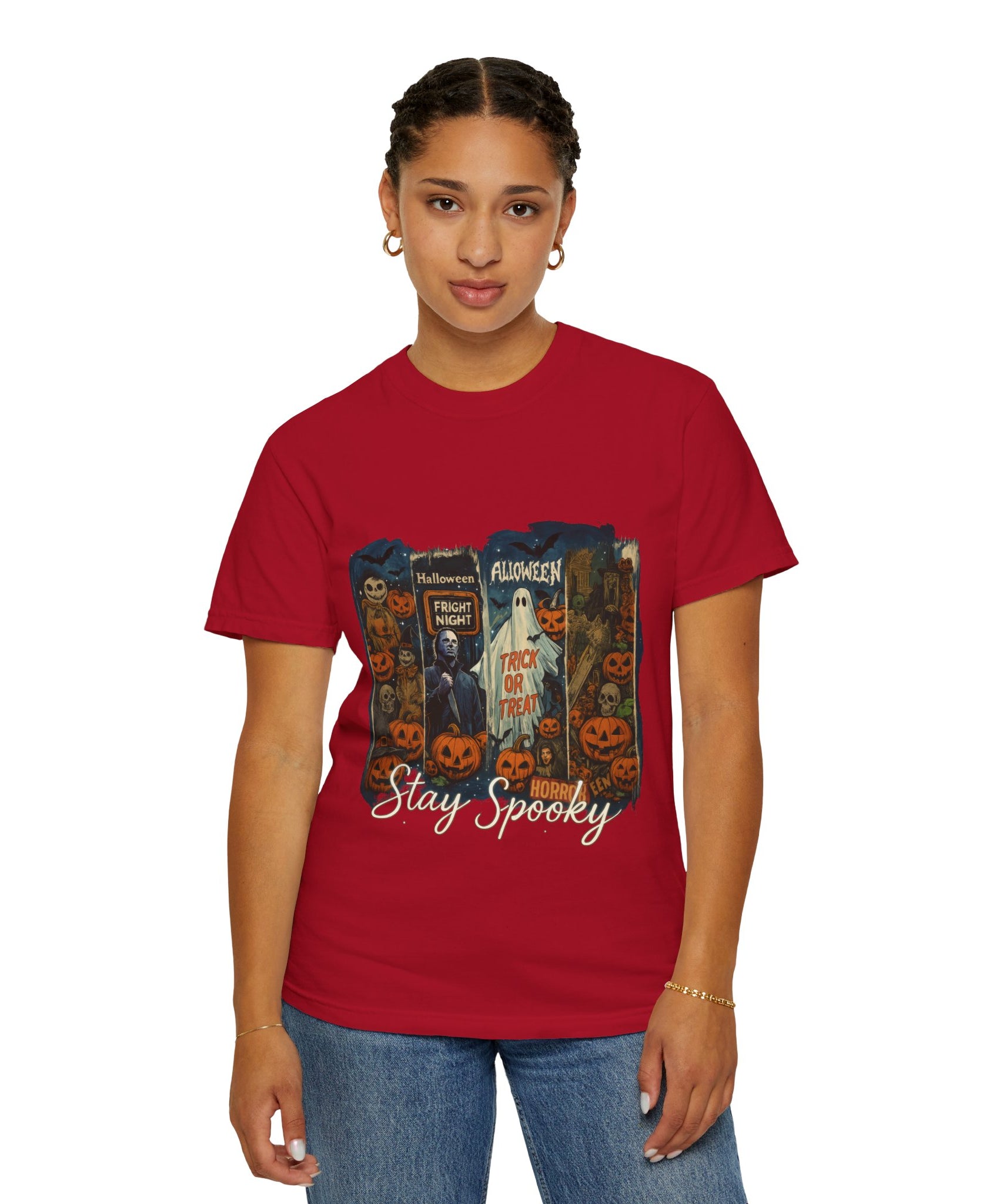 Stay Spooky Halloween Horror T-Shirt – Retro Slasher, Ghost, Pumpkins & Fright Night Design - Gallory Hive