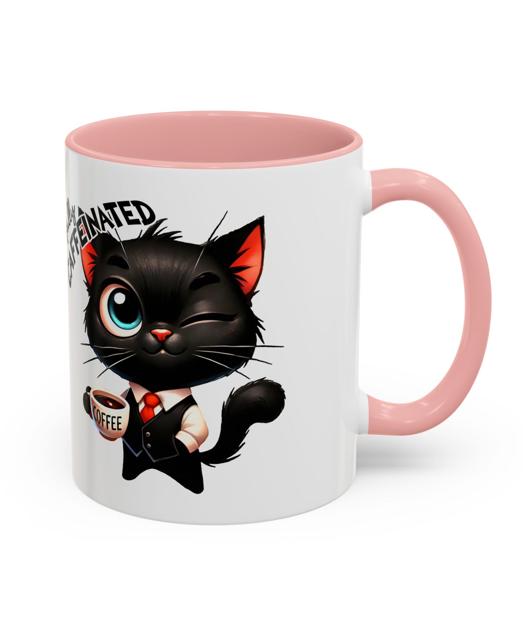 Cute Black Cat Accent Coffee Mug  Gallory Hive