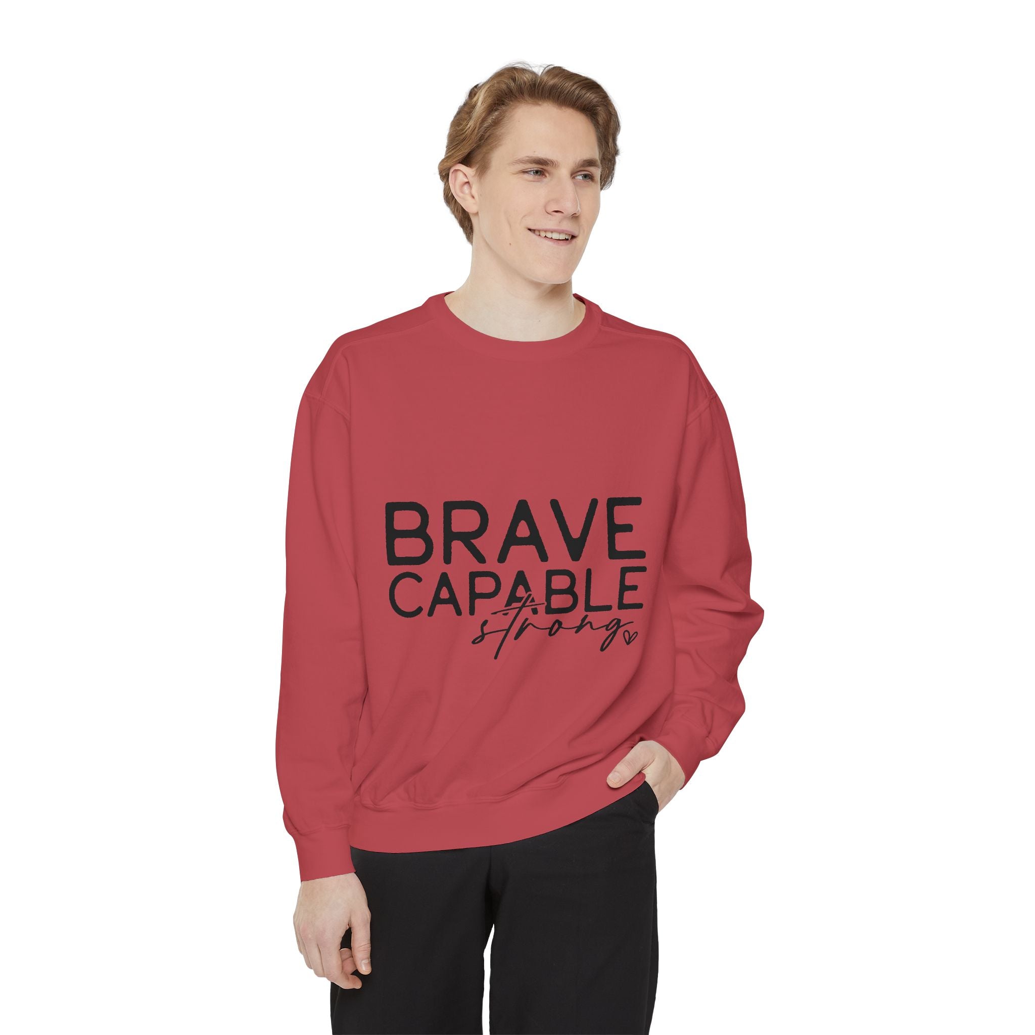 Minimalist Brave Capable Strong Crewneck Sweatshirt