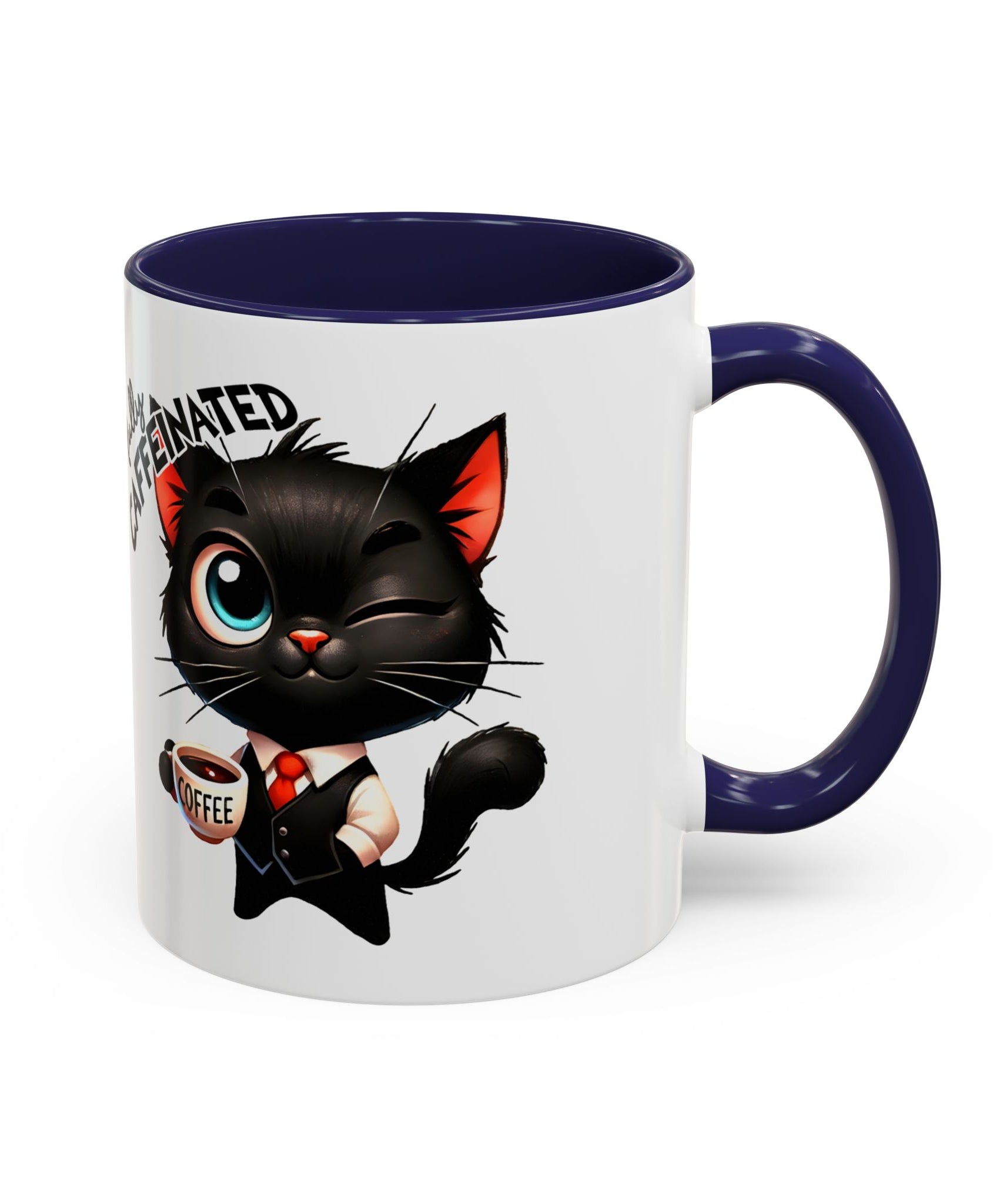 Cute Black Cat Accent Coffee Mug  Gallory Hive