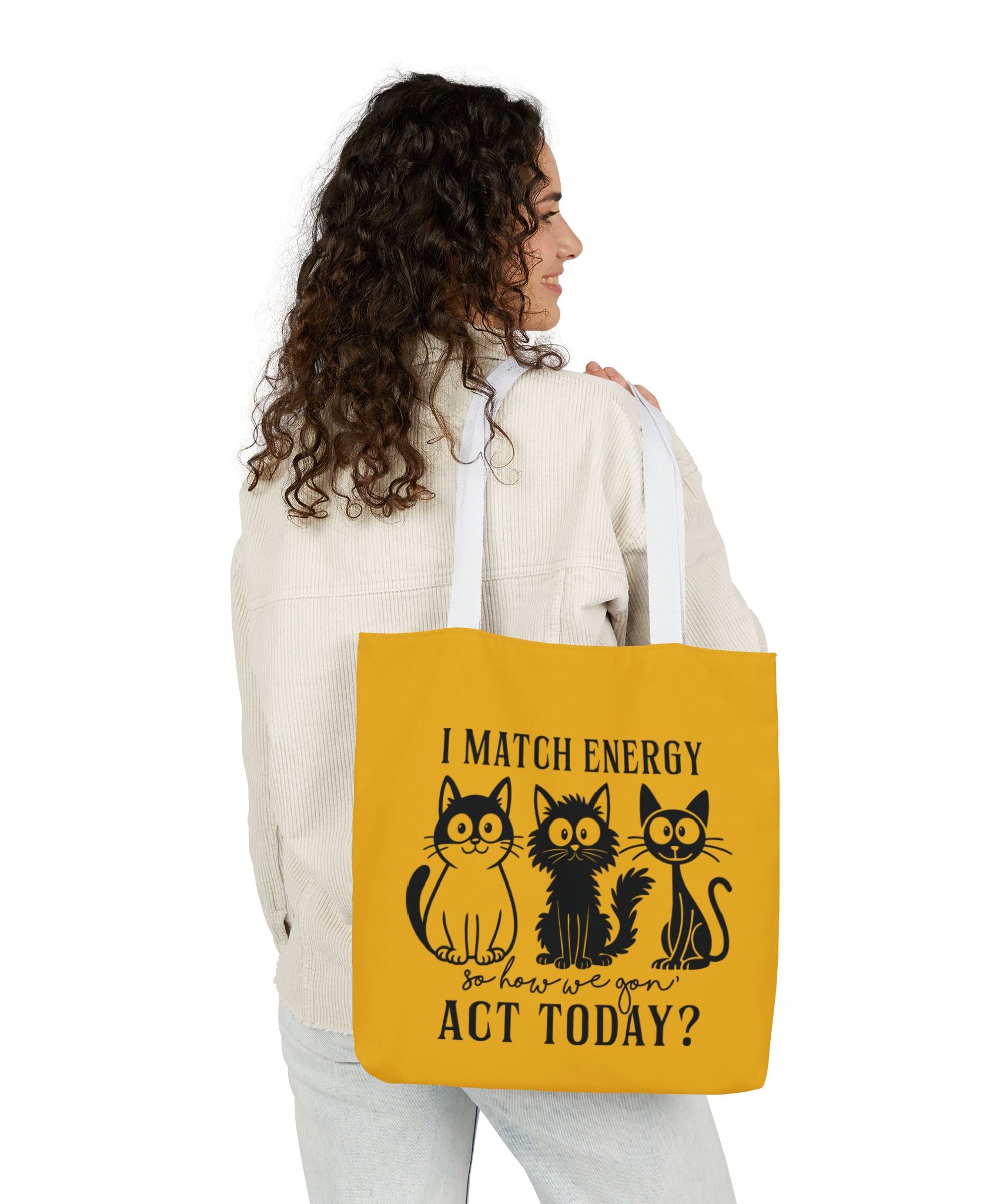 Cute Yellow Canvas Tote – Reusable Bag