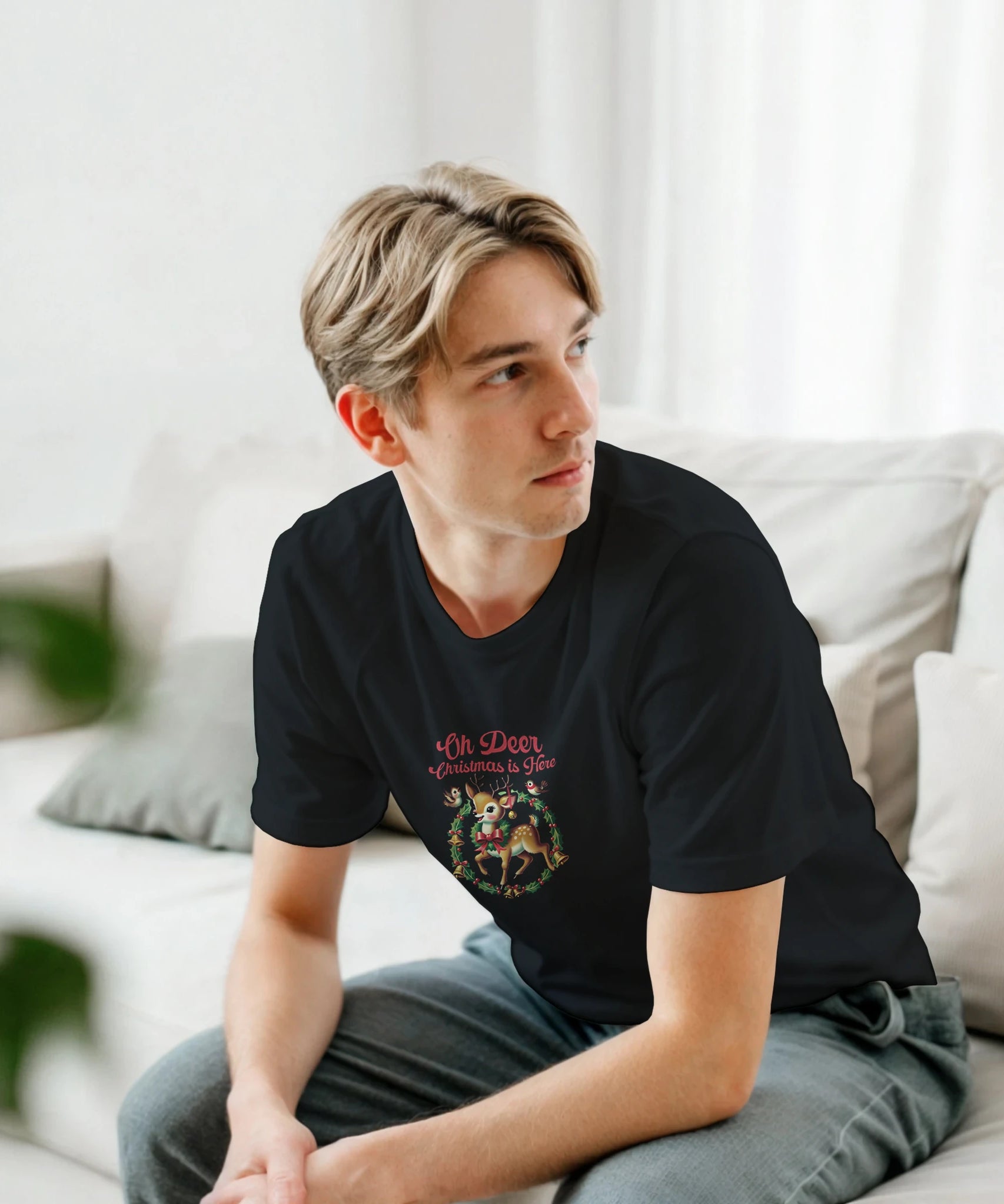 Cute Retro Reindeer Christmas T-Shirt | Gallory Hive