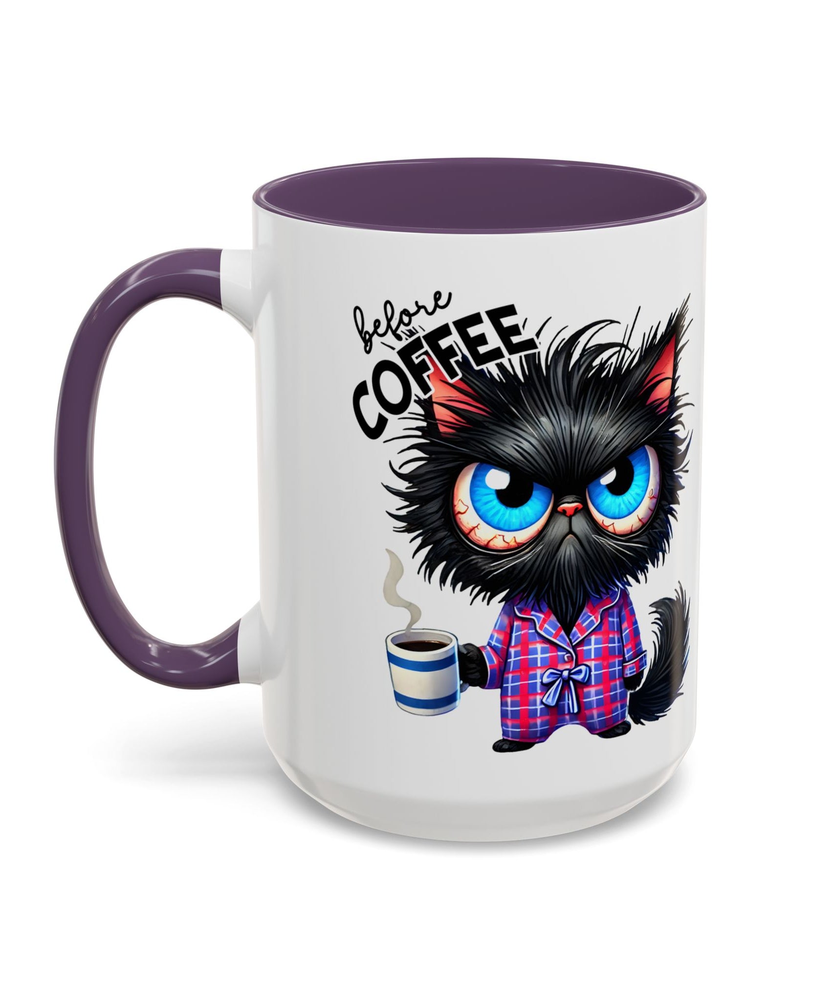 Cute Black Cat Accent Coffee Mug  Gallory Hive