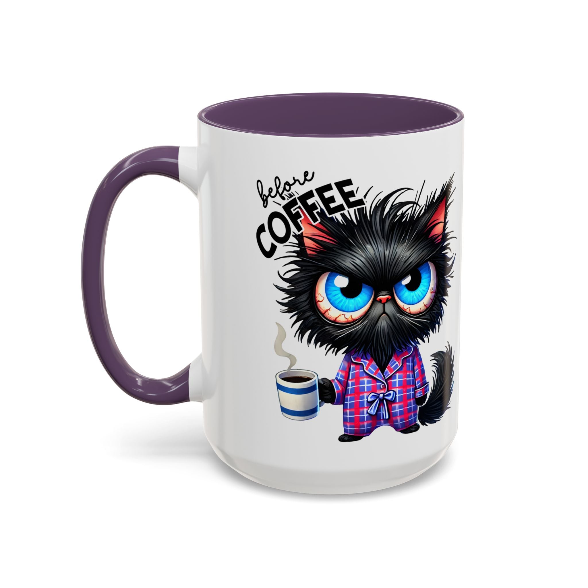 Cute Black Cat Accent Coffee Mug  Gallory Hive
