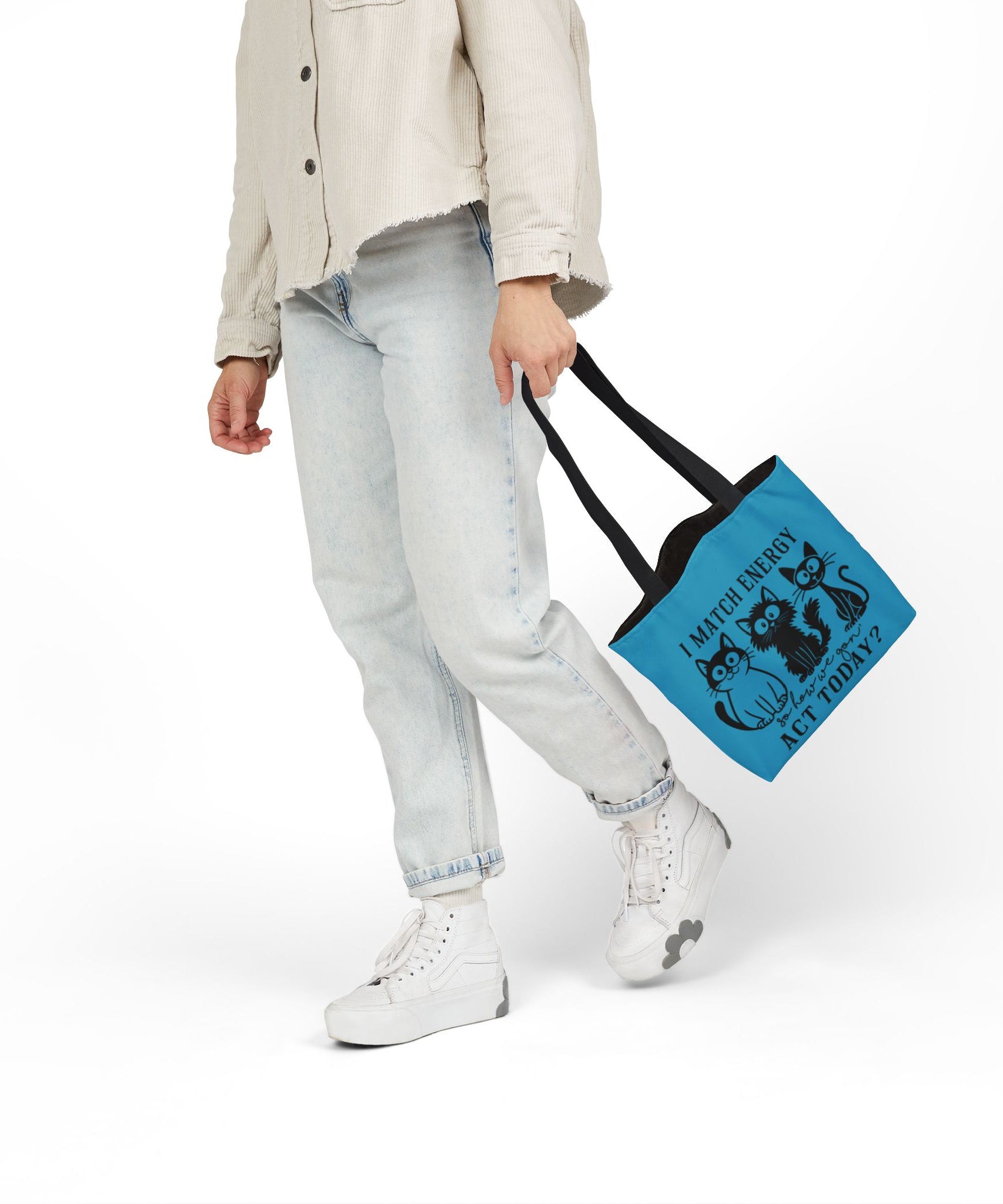 Cute Turquoise Canvas Tote – Reusable Bag
