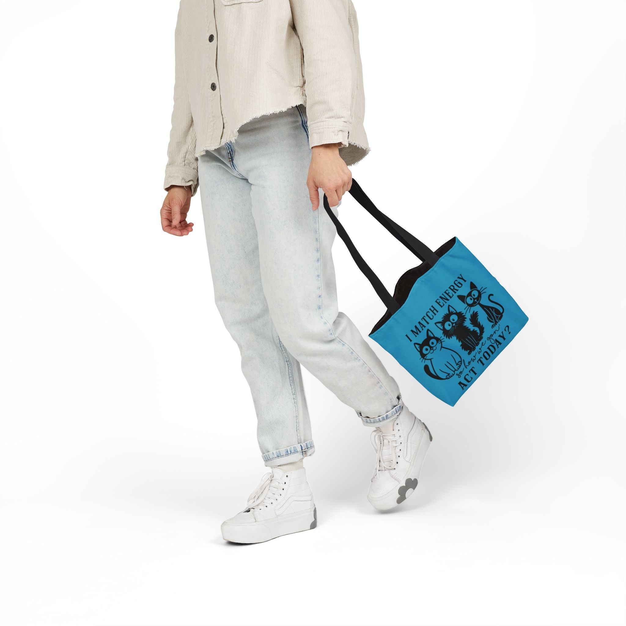 Cute Turquoise Canvas Tote – Reusable Bag