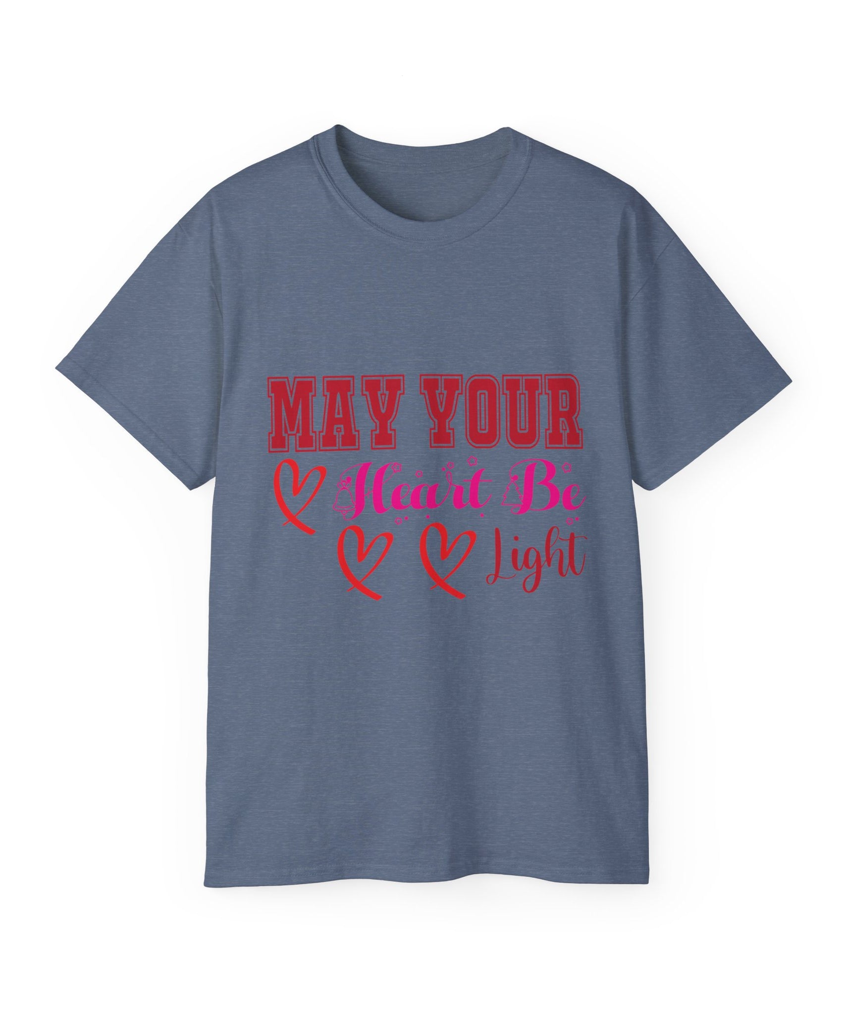 May Your Heart Be Light Christmas T-Shirt | Gallory Hive