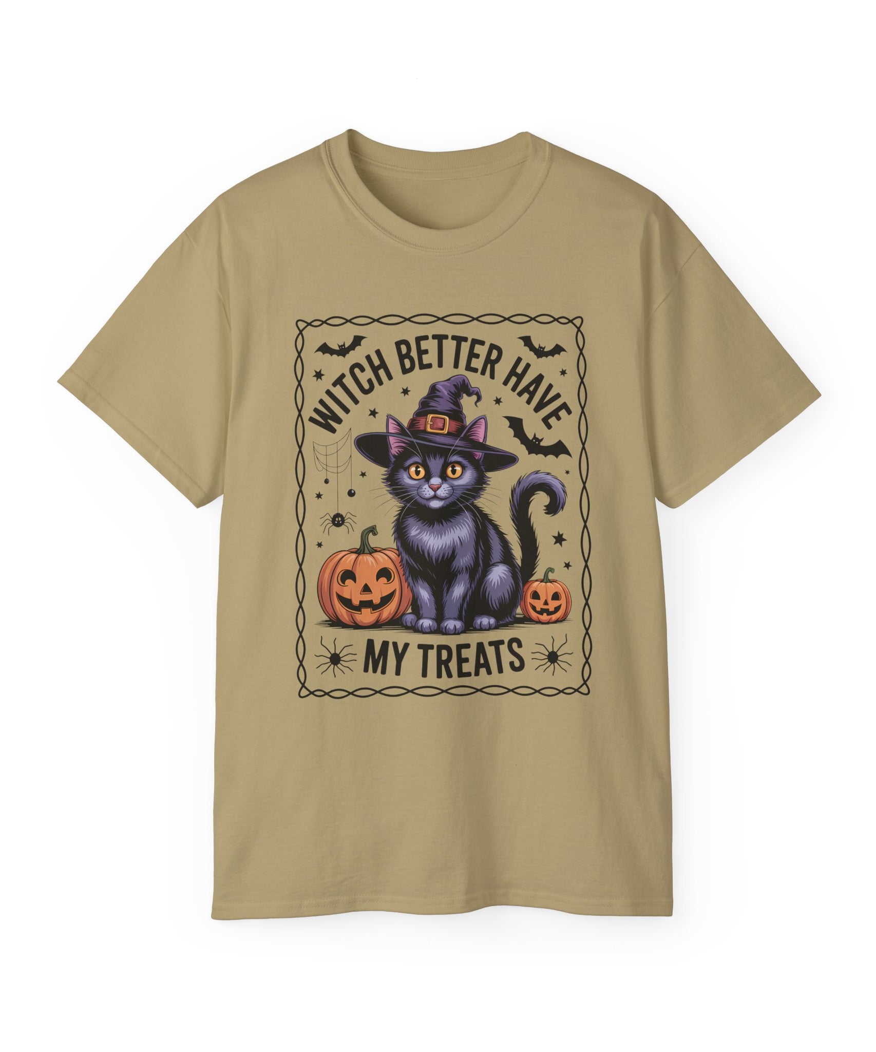 Spooky Witch Cat Tee - Halloween Season Wear | Gallory Hive