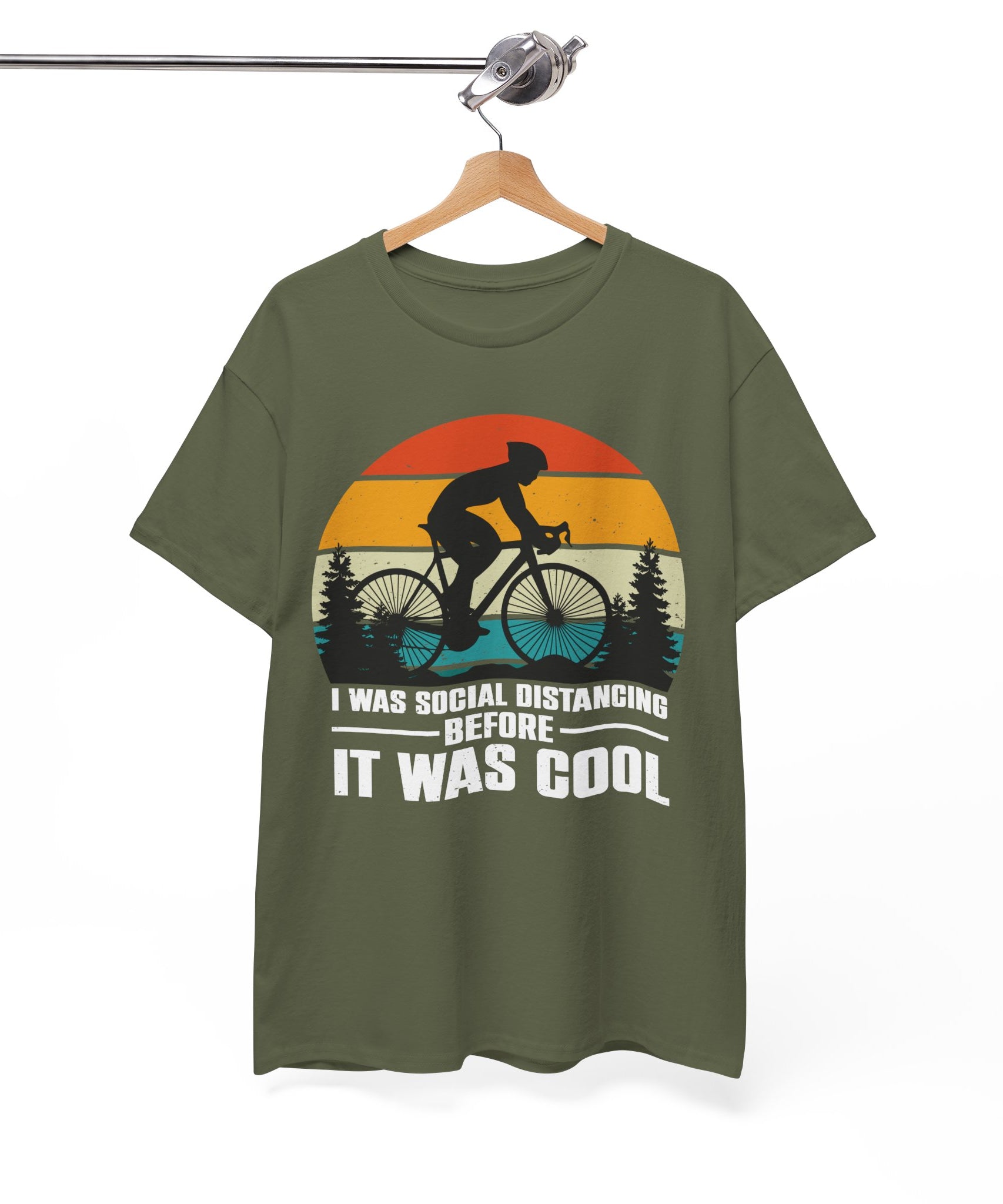 Retro Social Distancing Cyclist Tee | Gallory Hive