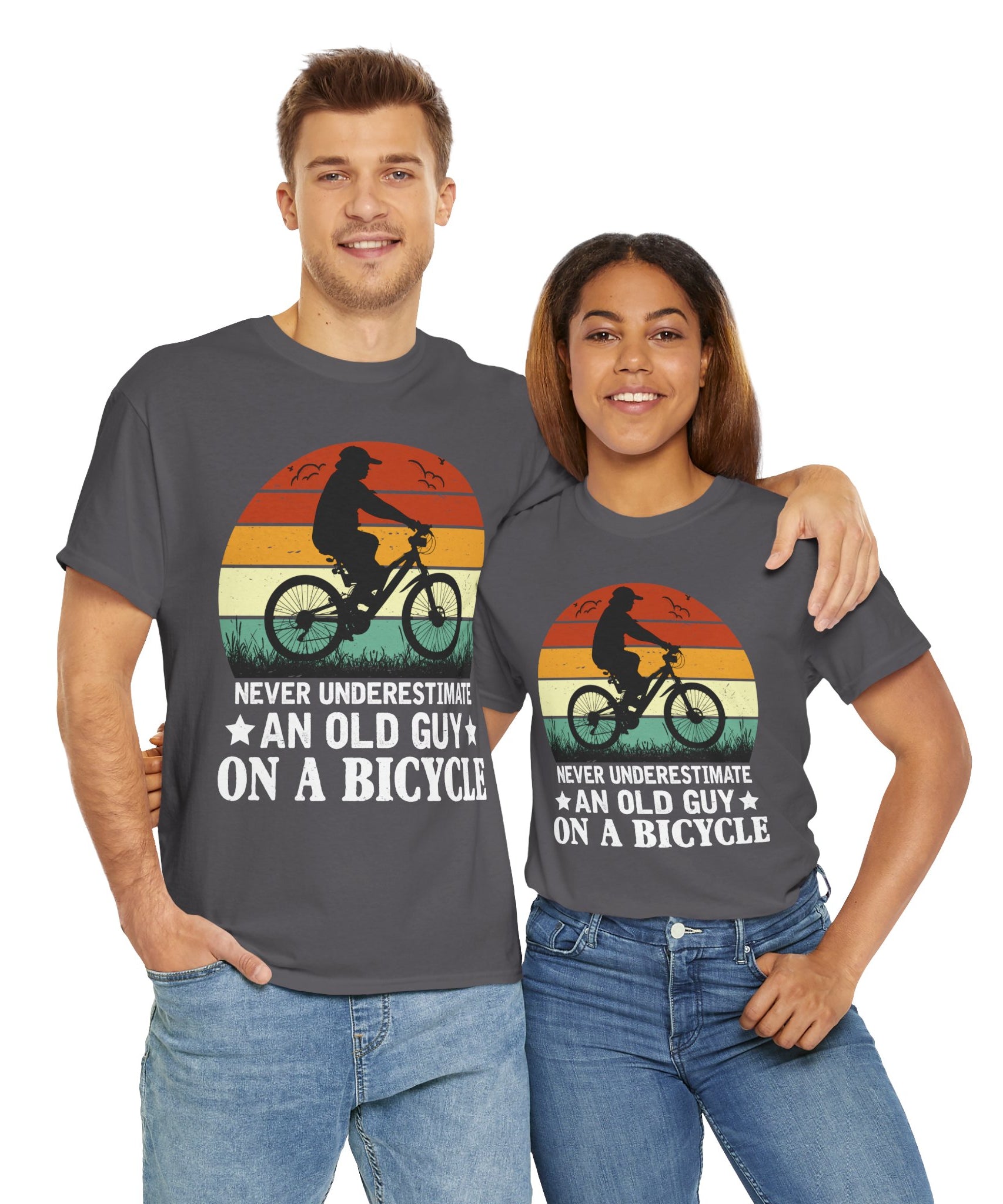 Retro Old Guy On Bicycle Shirt