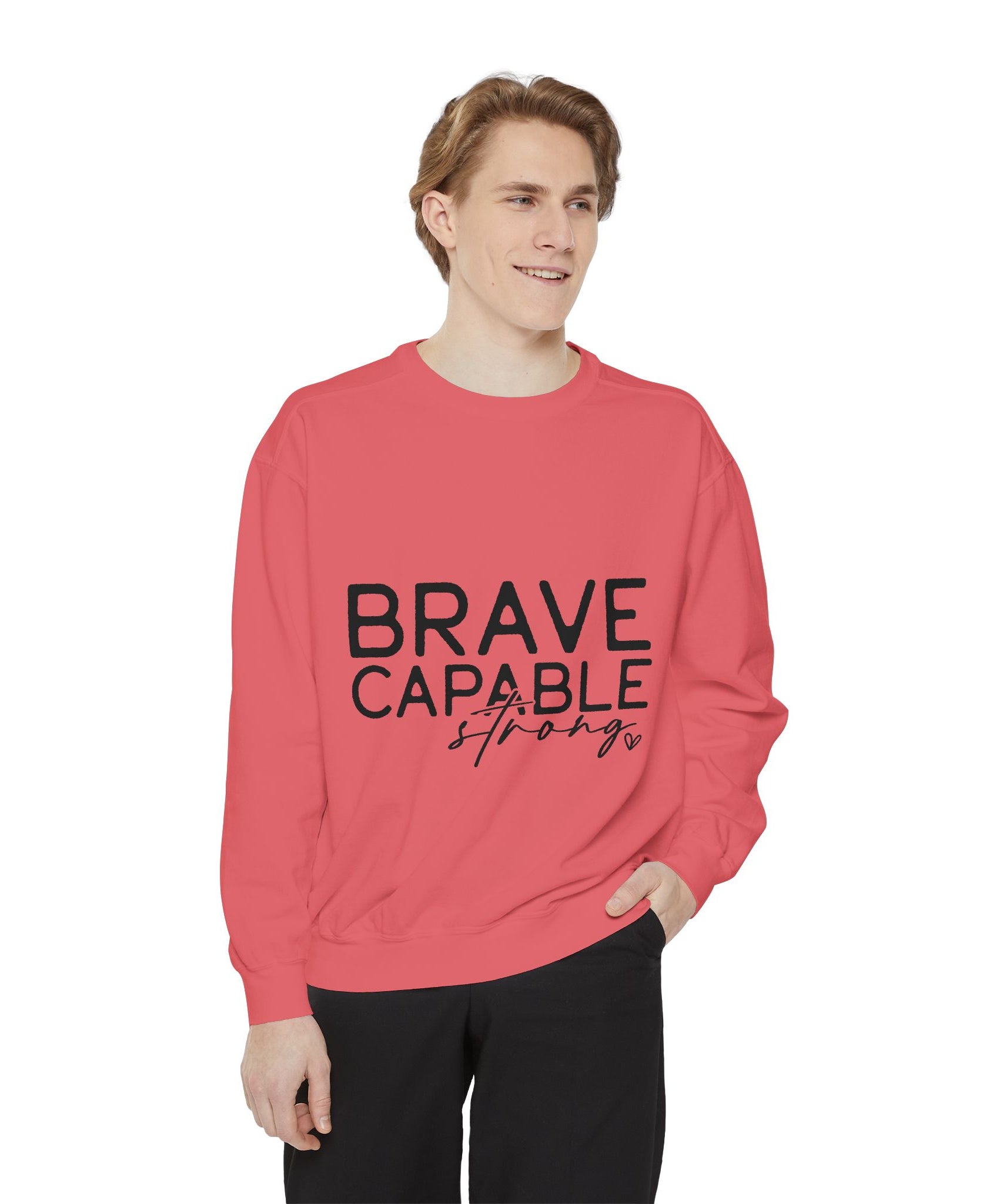 Minimalist Brave Capable Strong Crewneck Sweatshirt