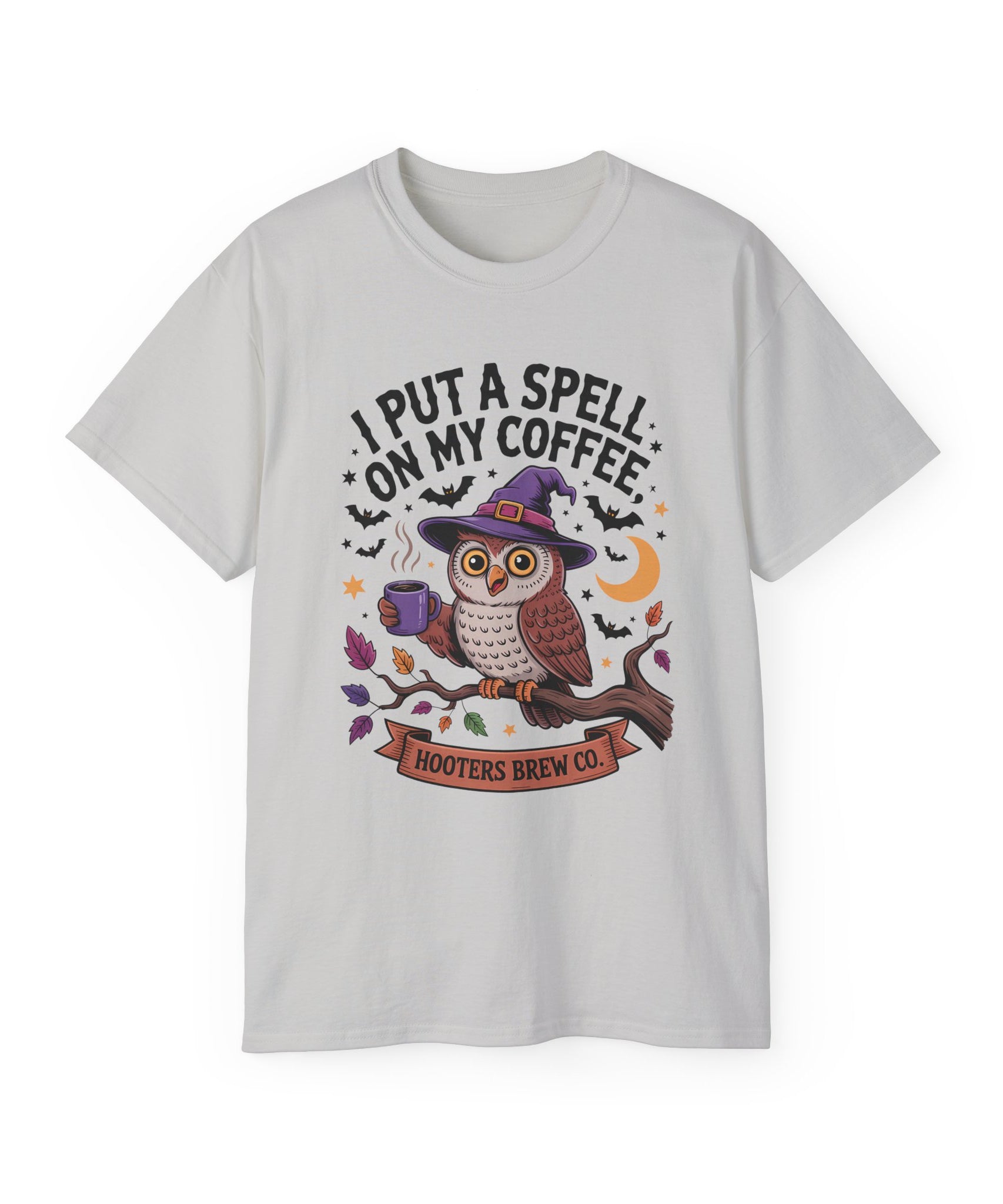 Halloween Owl Coffee Tee - Festive Wear