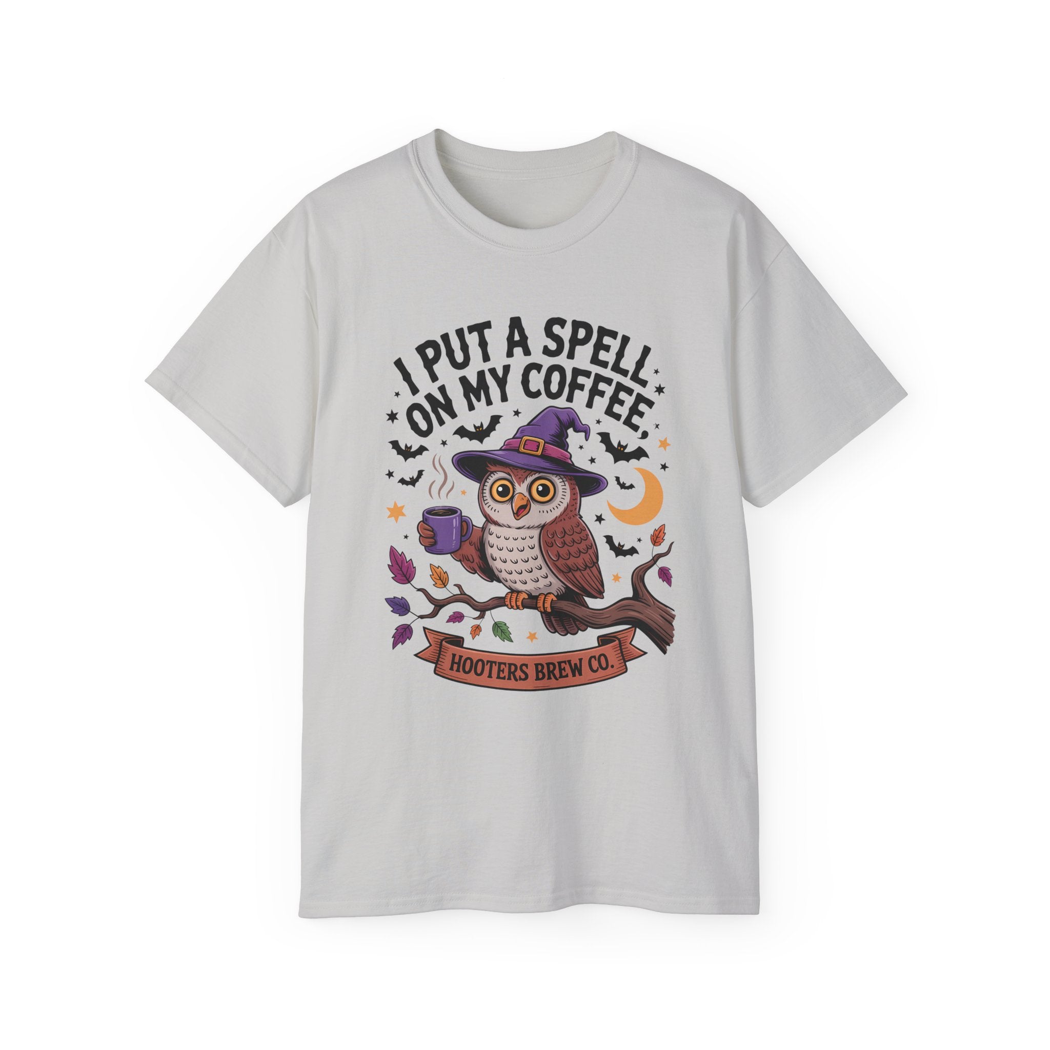 Halloween Owl Coffee Tee - Festive Wear