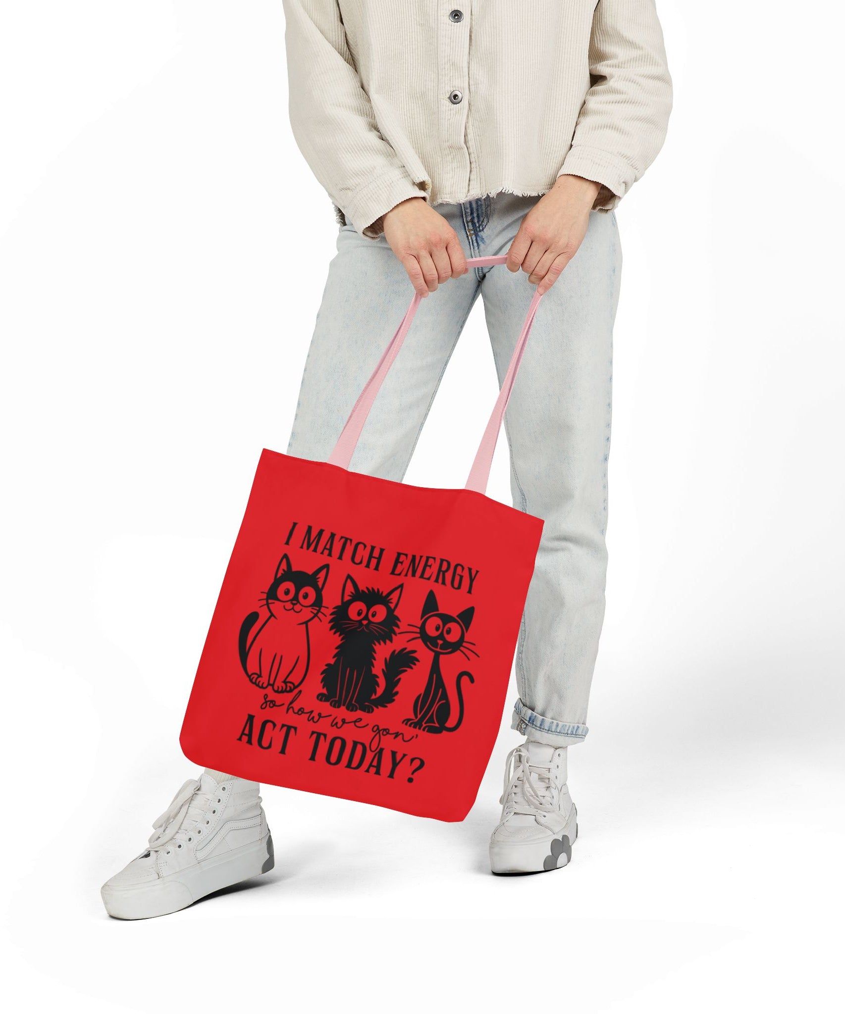 Cute Red Canvas Tote – Reusable Bag