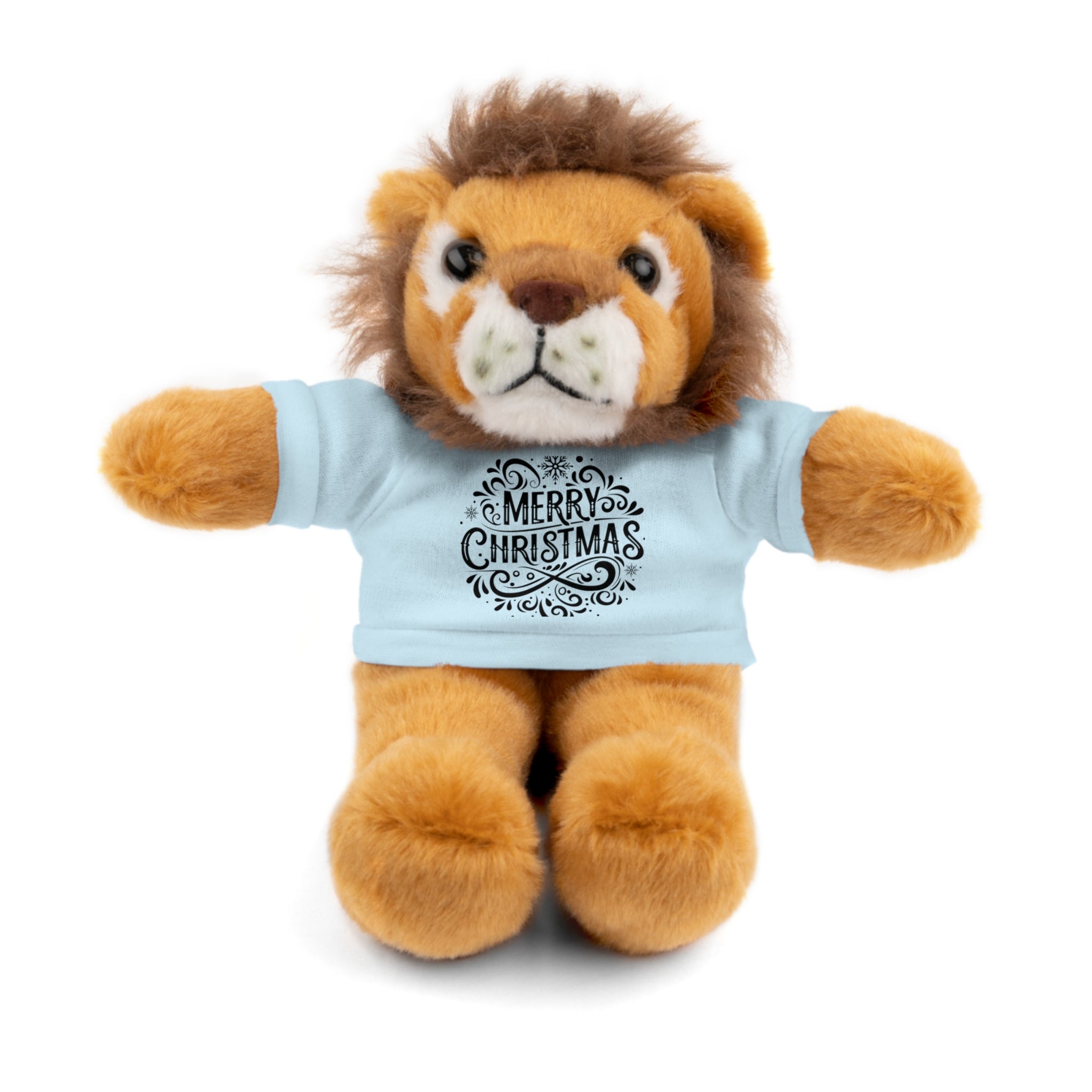 Festive Merry Christmas Stuffed Lion | Gallory Hive