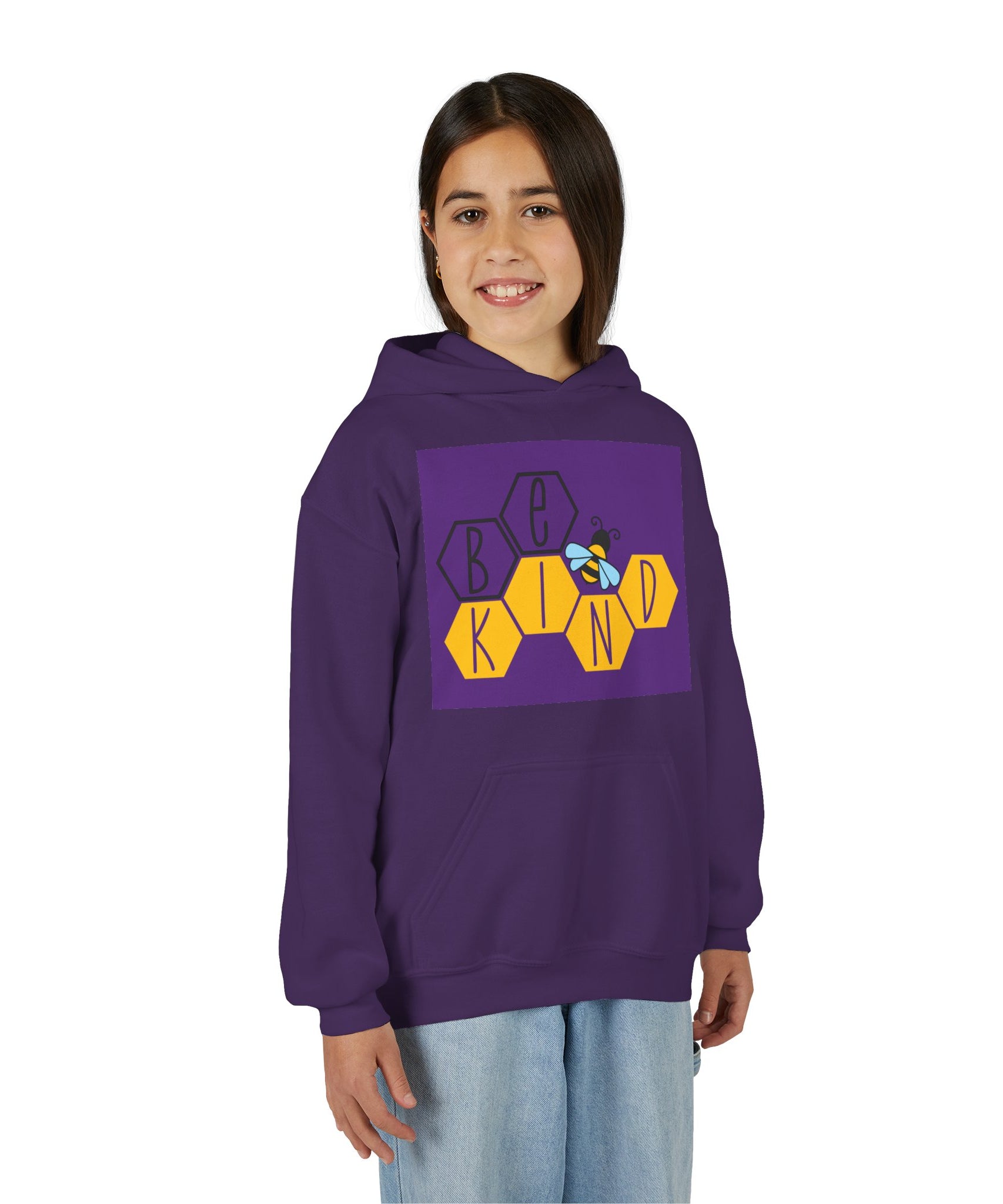 Unisex Kids Hoodie – Bee Kind & Cozy