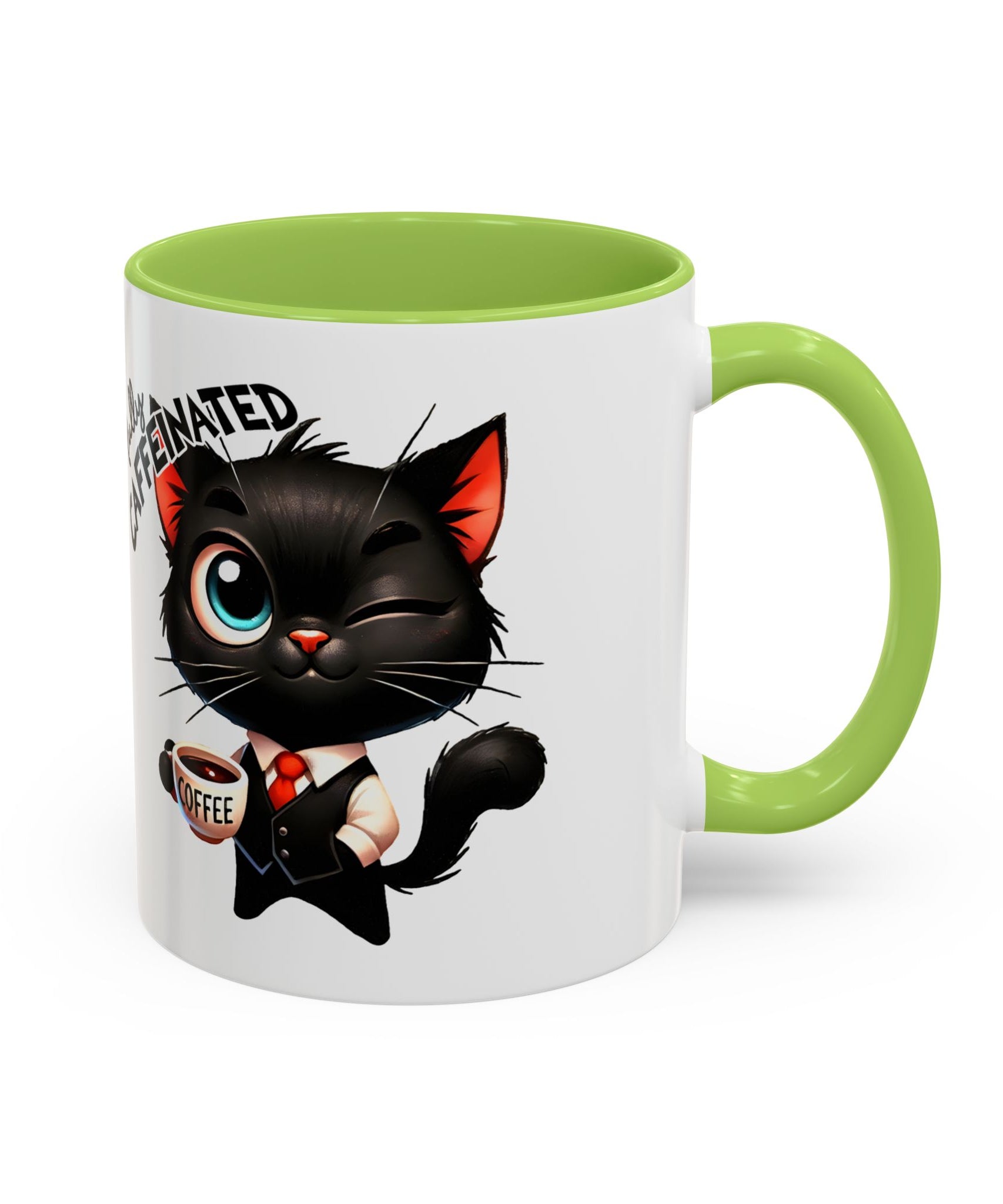 Cute Black Cat Accent Coffee Mug  Gallory Hive