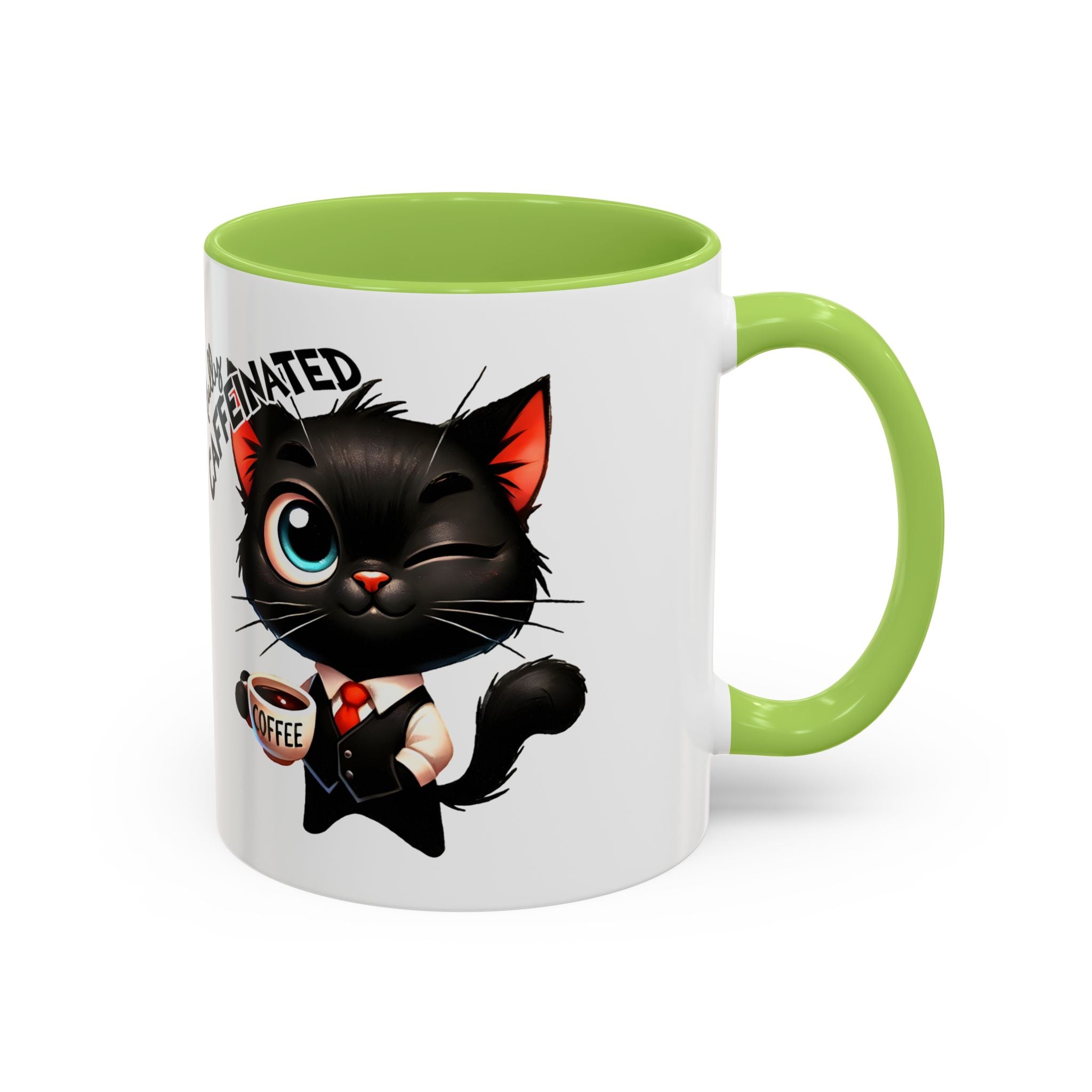 Cute Black Cat Accent Coffee Mug  Gallory Hive