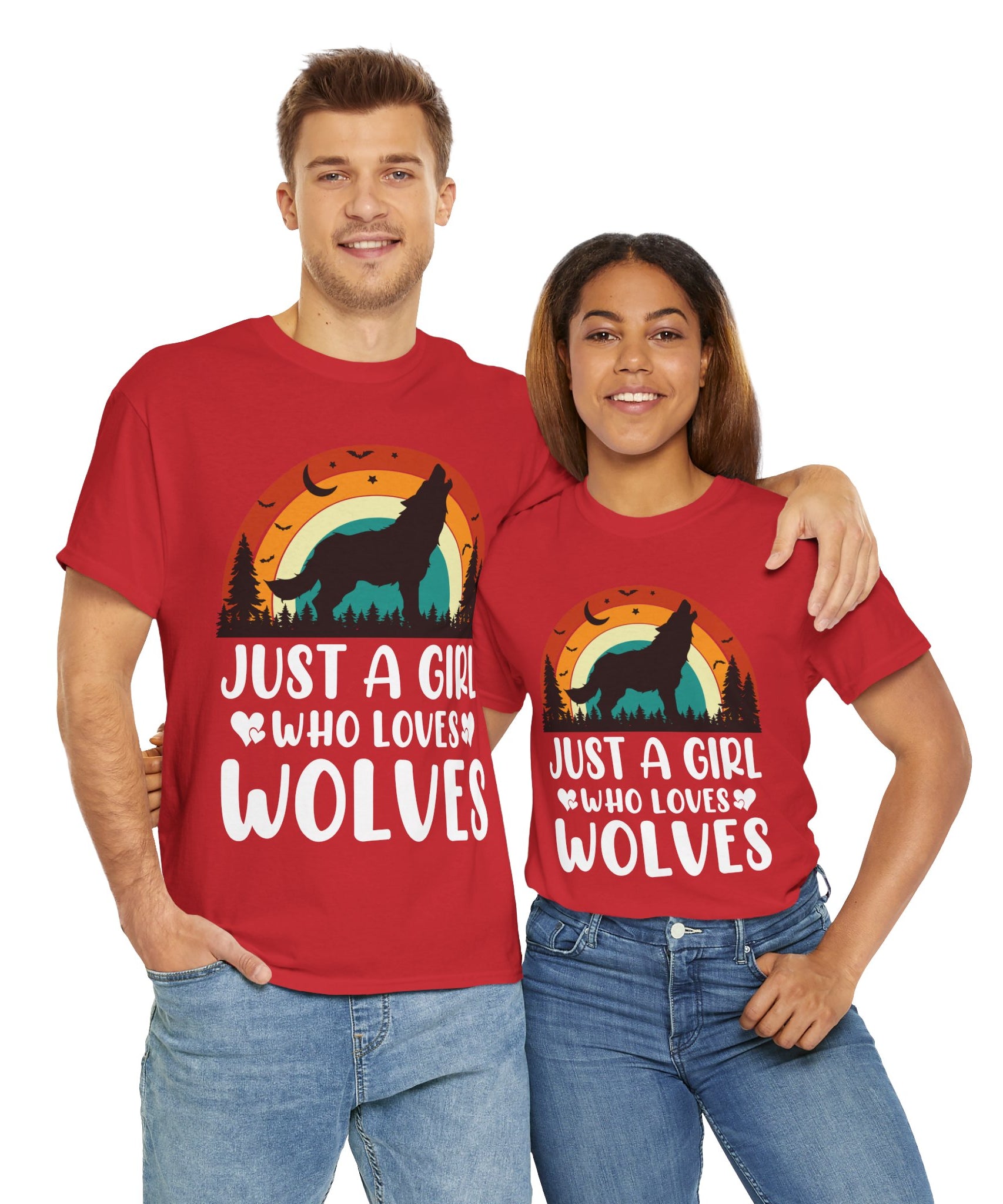 Vintage Wolf Lover Girl Tee