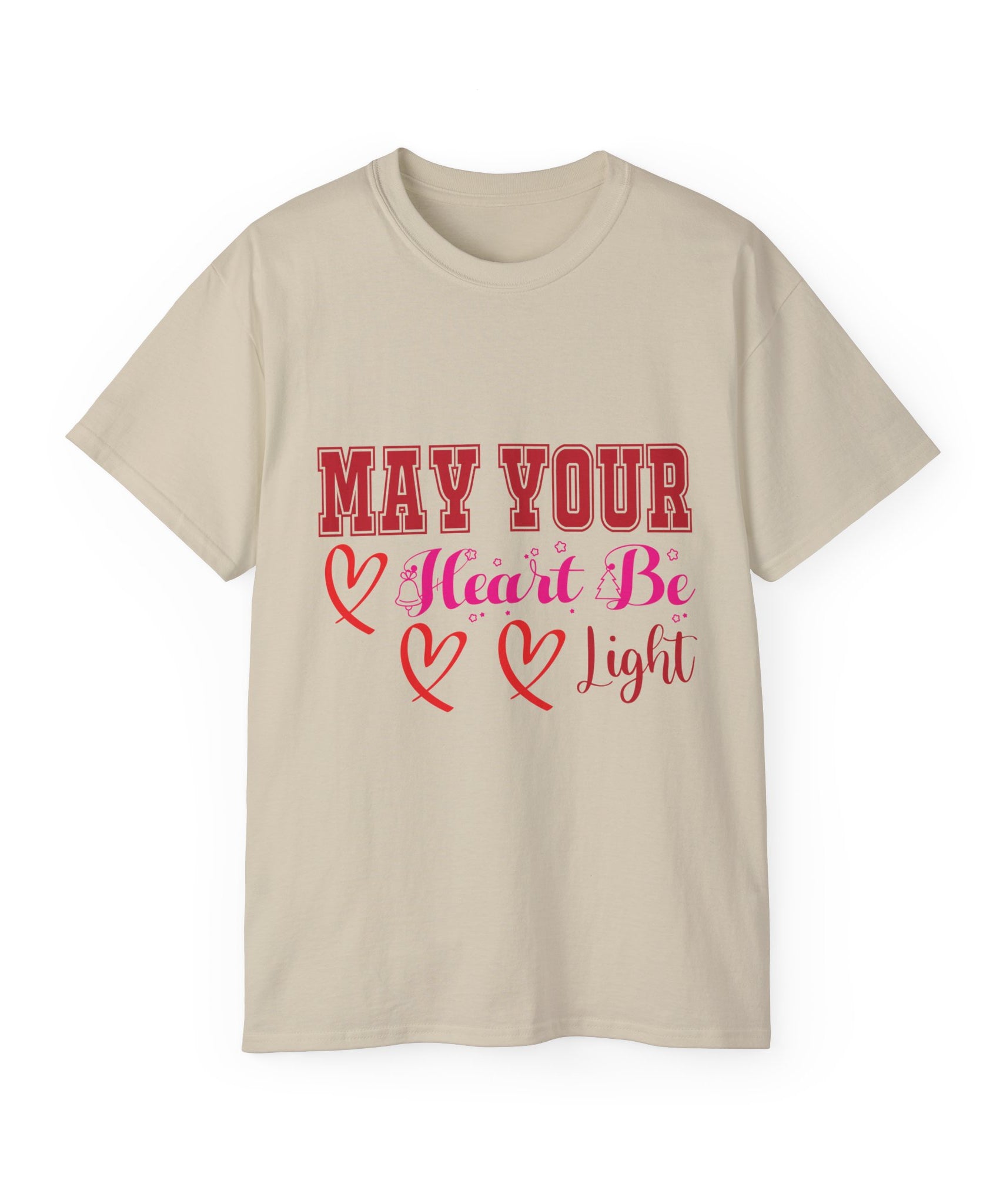 May Your Heart Be Light Christmas T-Shirt | Gallory Hive