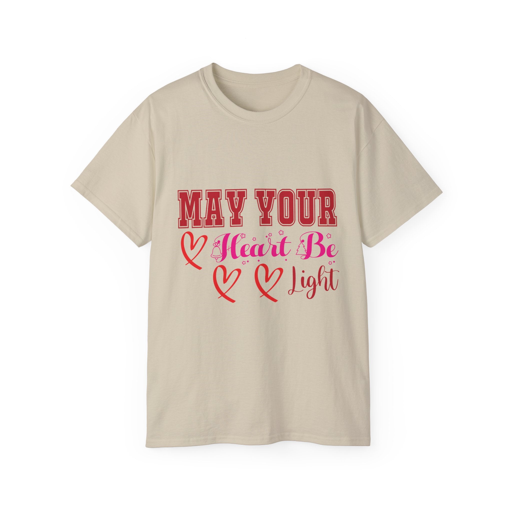 May Your Heart Be Light Christmas T-Shirt | Gallory Hive