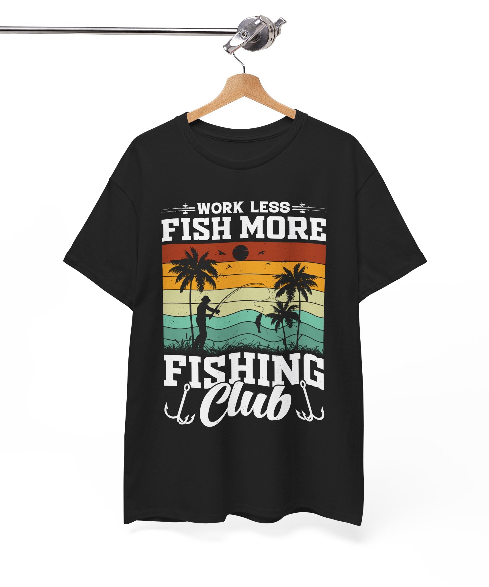 Retro Fisherman Sunset T-Shirt | Gallory Hive
