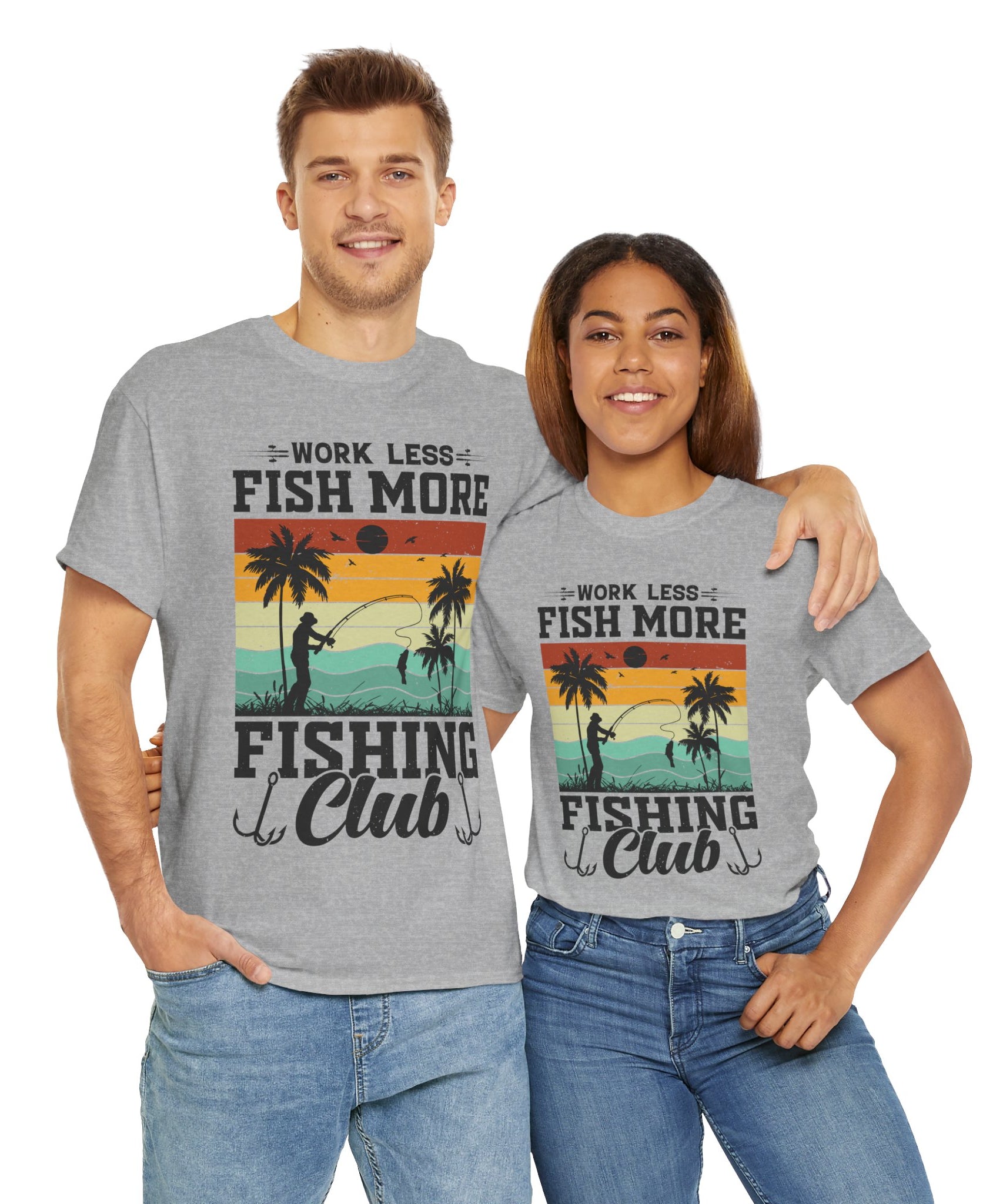 Retro Fisherman Sunset T-Shirt