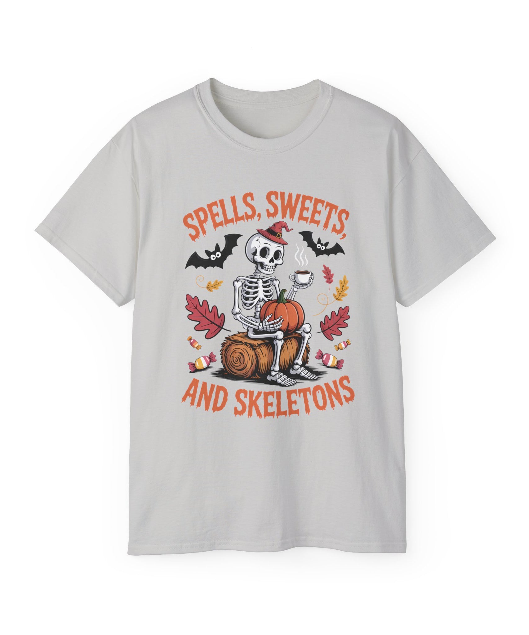 Cute Skeleton Witch Halloween T-Shirt | Gallory Hive