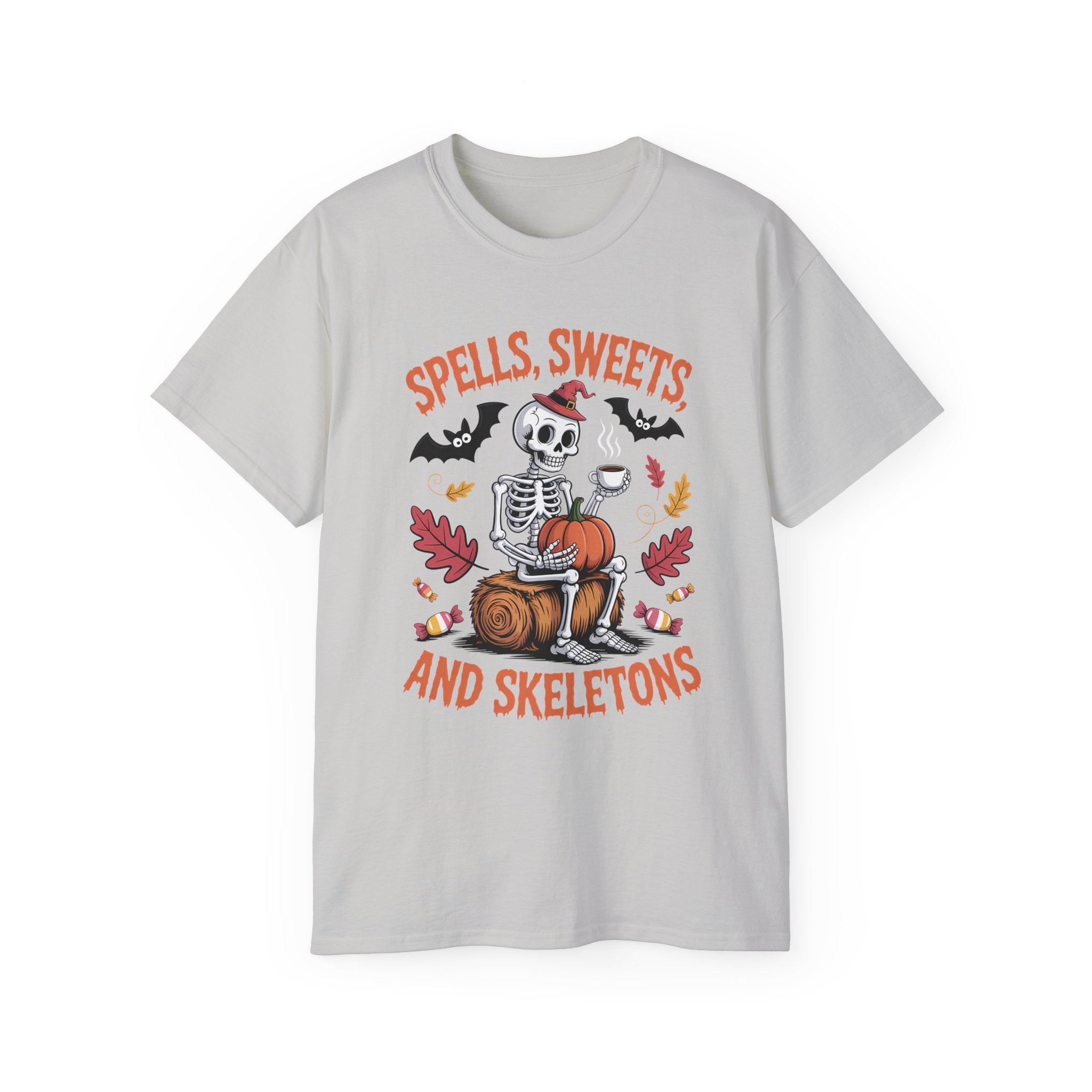 Cute Skeleton Witch Halloween T-Shirt | Gallory Hive