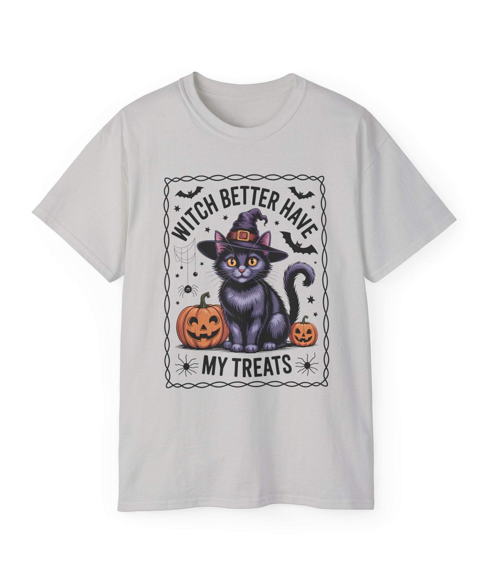 Spooky Witch Cat Tee - Halloween Season Wear | Gallory Hive