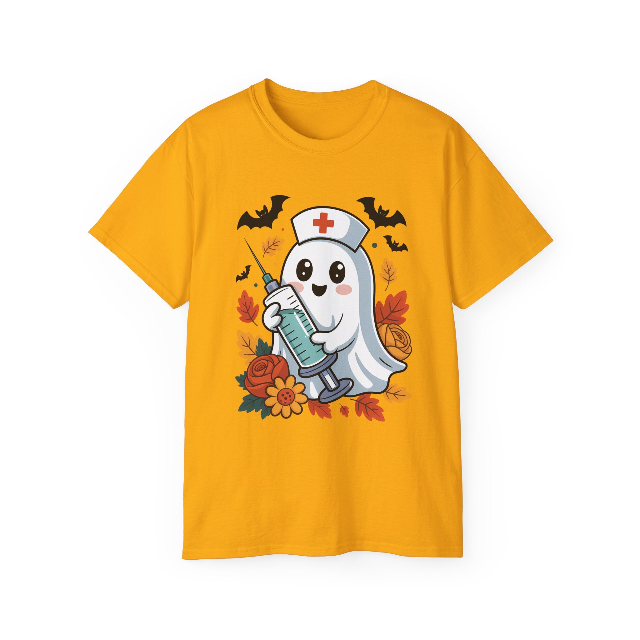 Halloween Nurse Ghost T-Shirt - Spooky Season Style | Gallory Hive