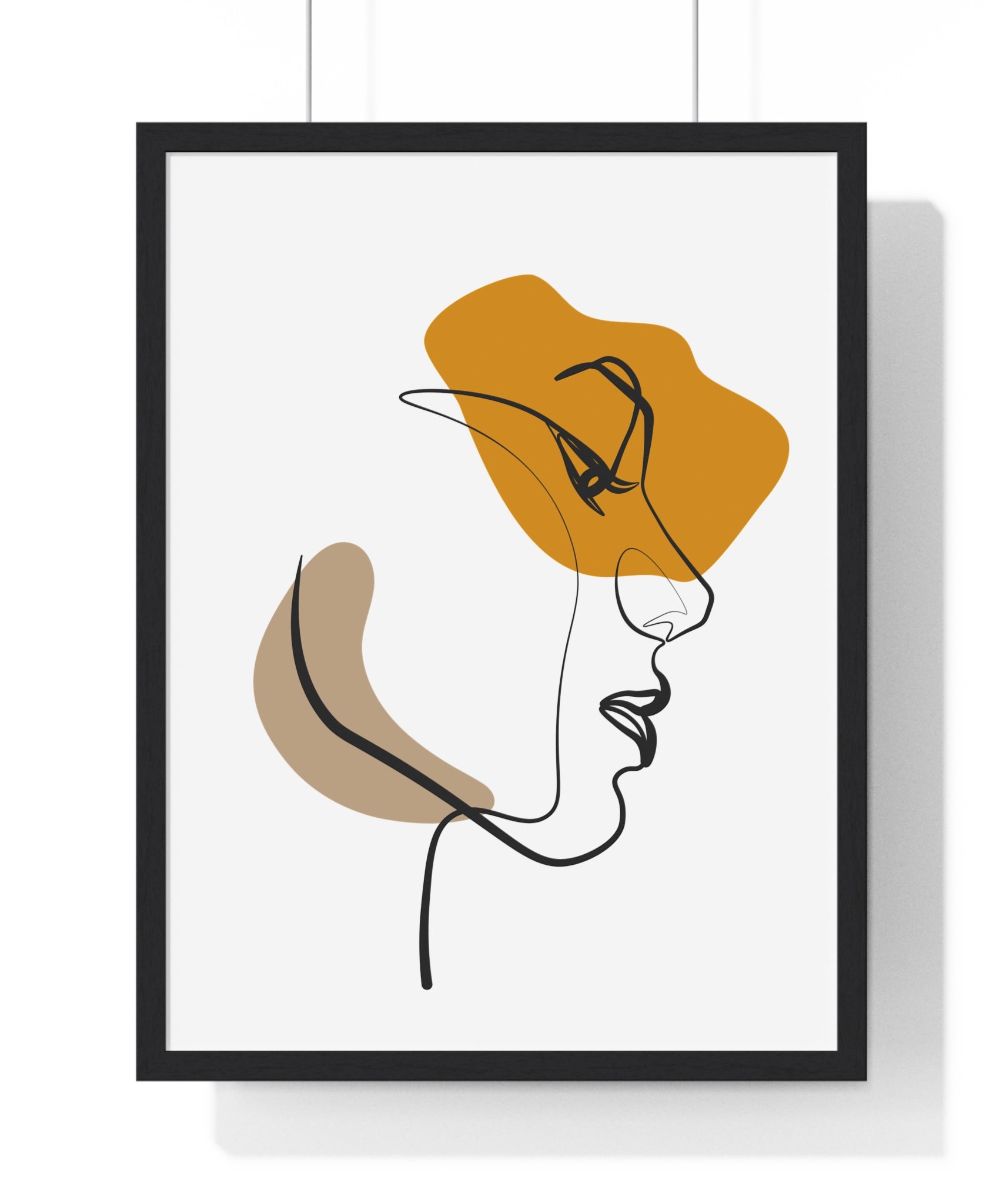 Abstract Profile Line Art – Framed Face Print | Gallory Hive
