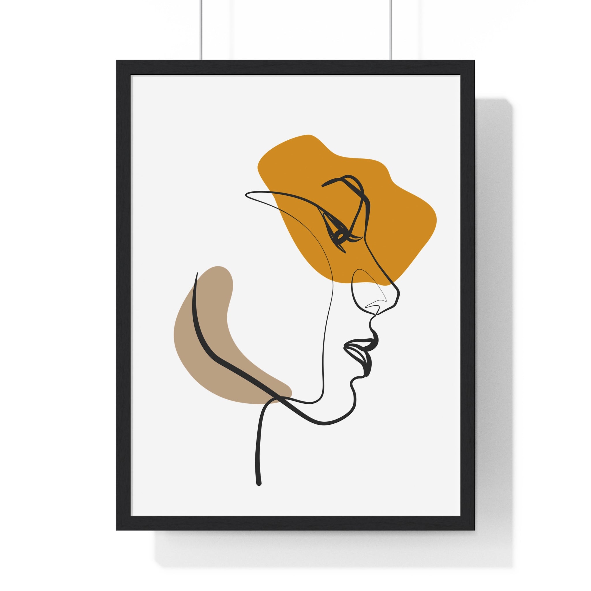 Abstract Profile Line Art – Framed Face Print | Gallory Hive