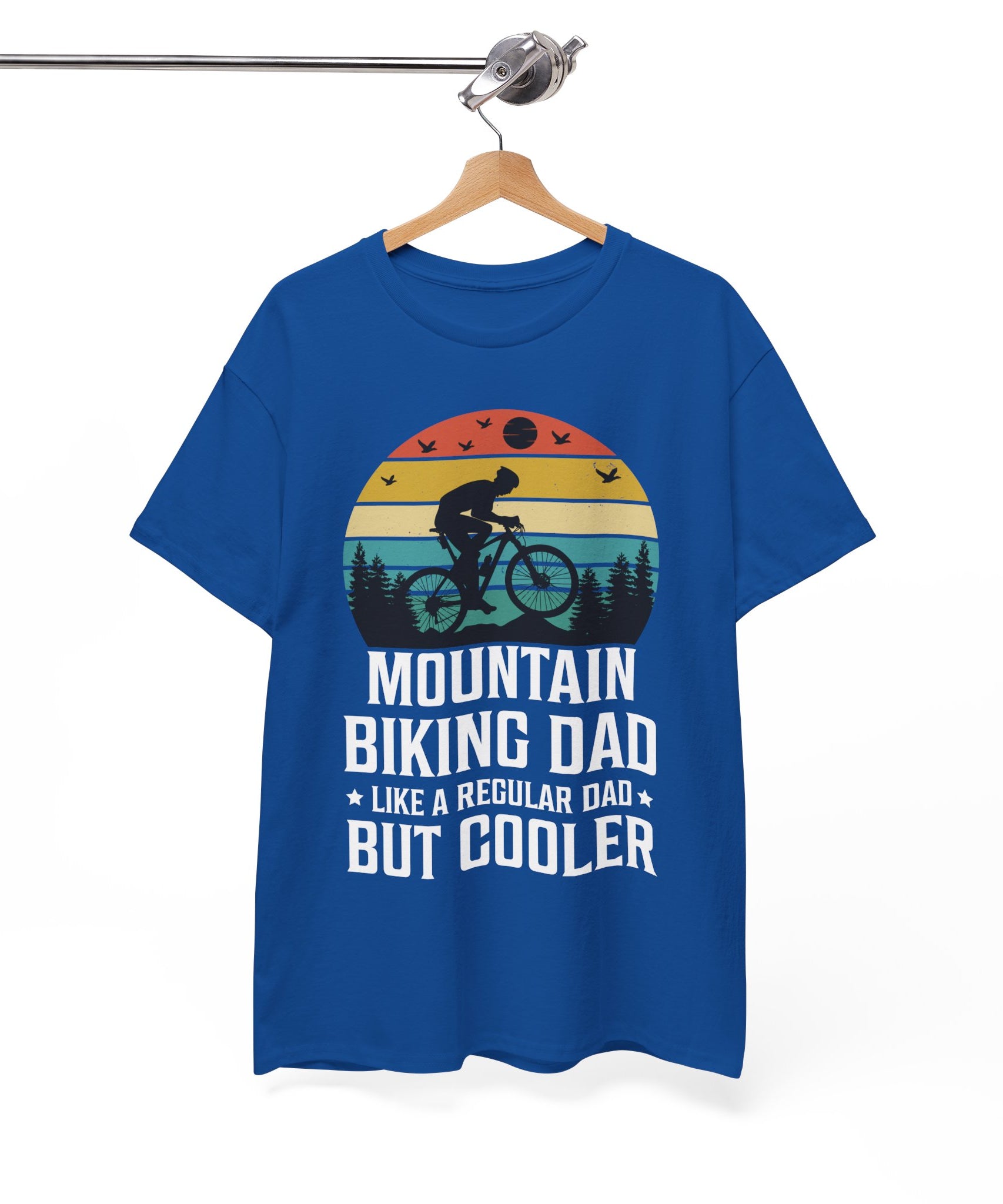 Retro Mountain Biking Dad Tee - Unique Gift Idea | Gallory Hive