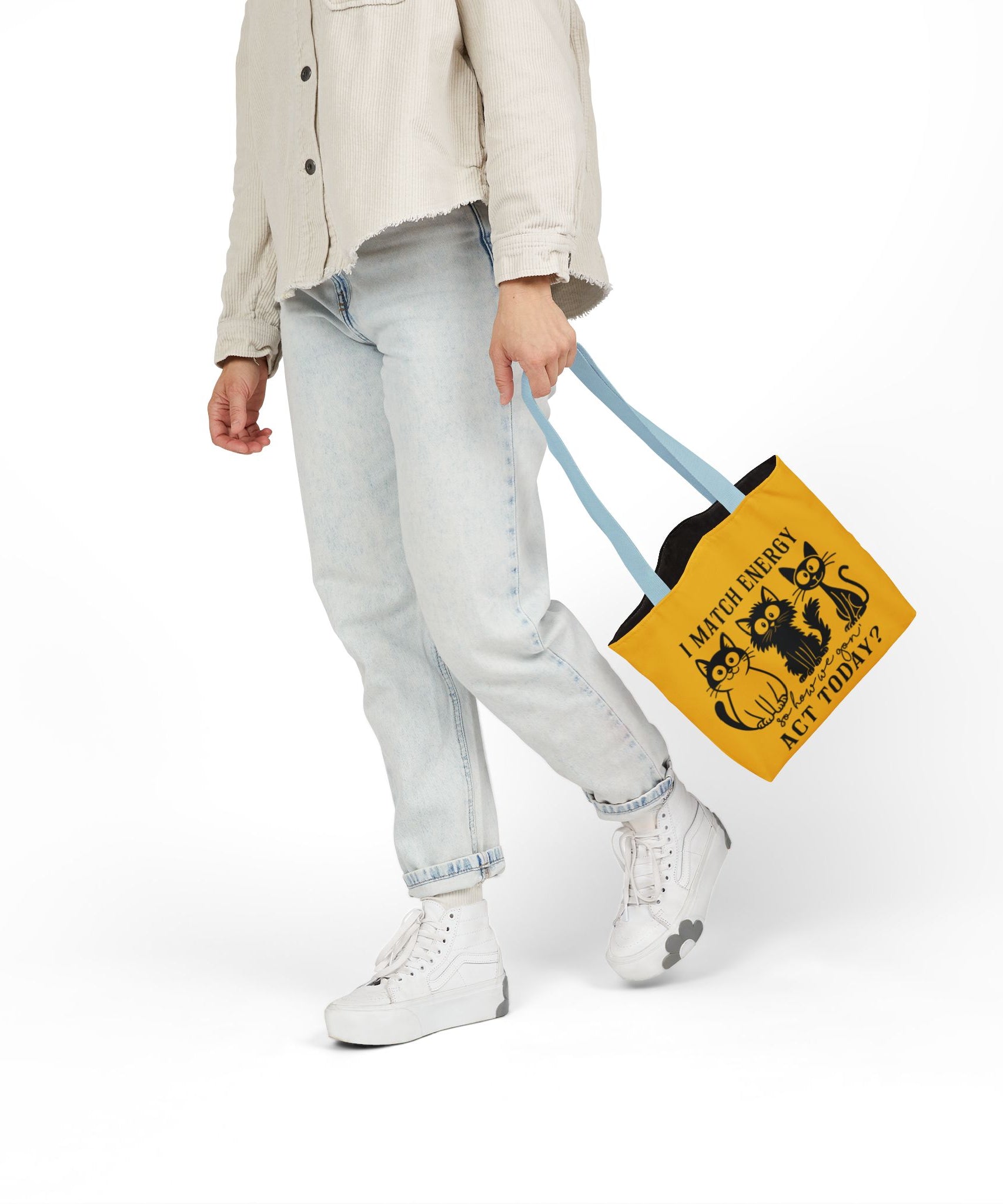 Cute Yellow Canvas Tote – Reusable Bag