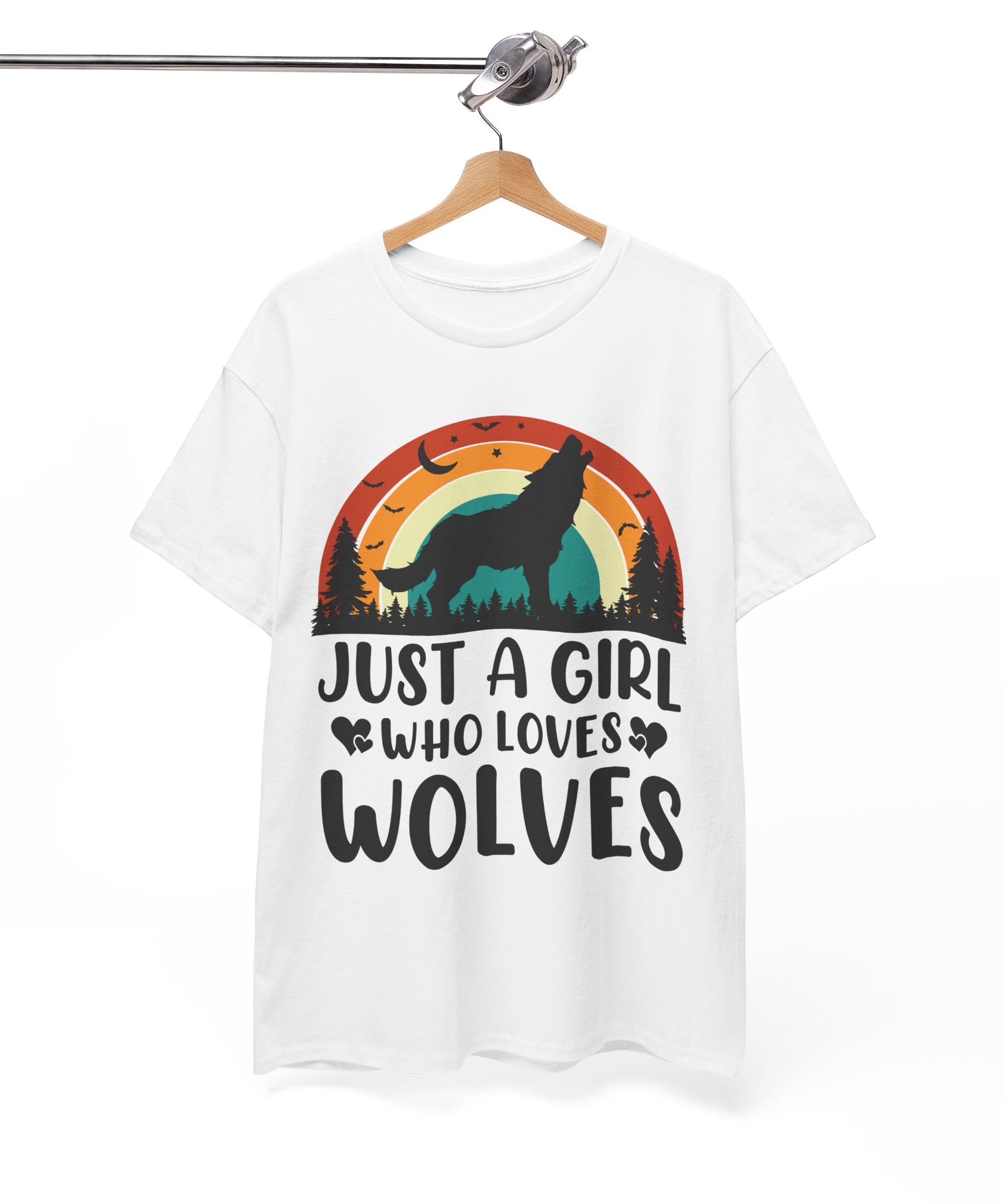 Vintage Wolf Lover Girl Tee