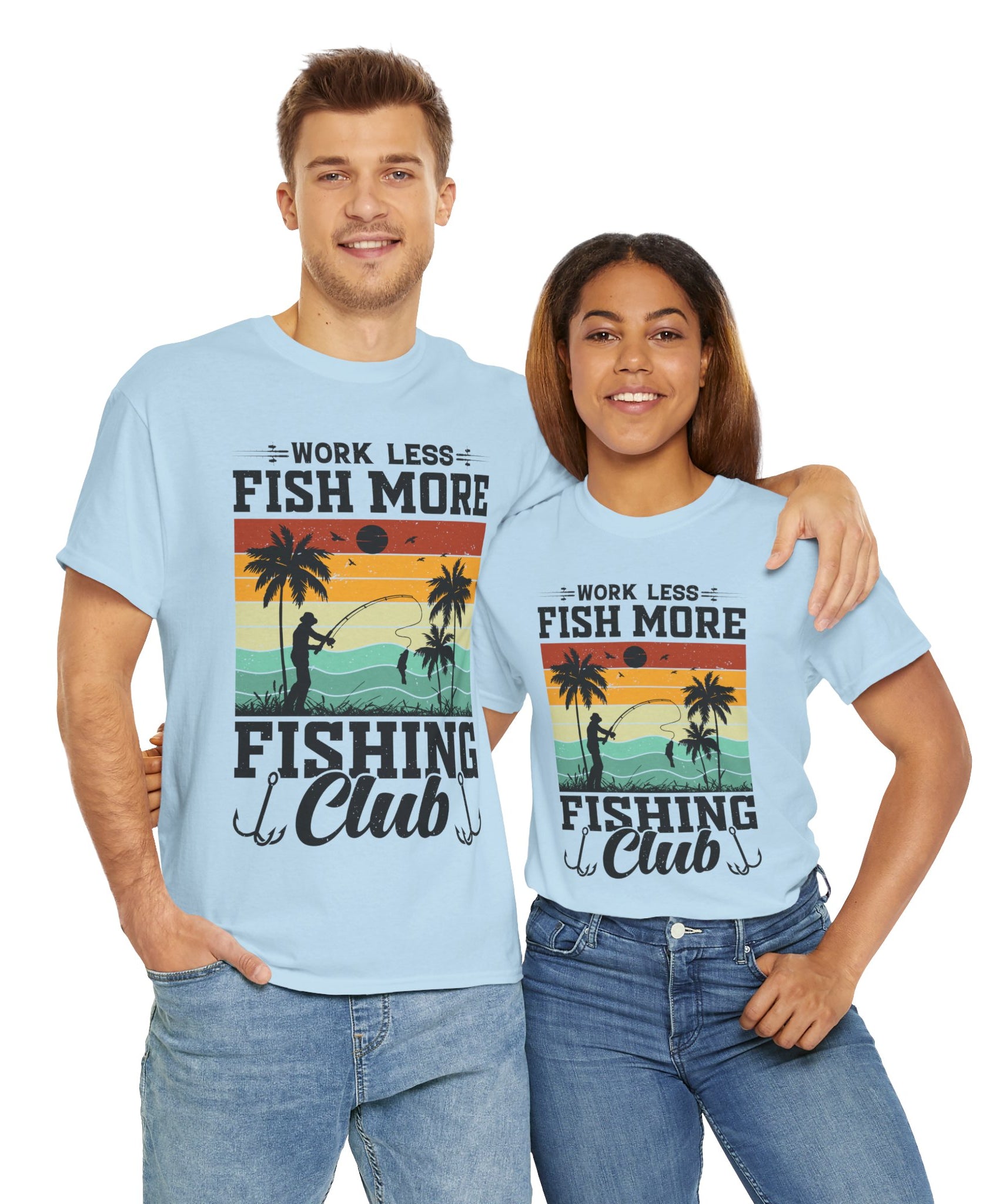 Retro Fisherman Sunset T-Shirt