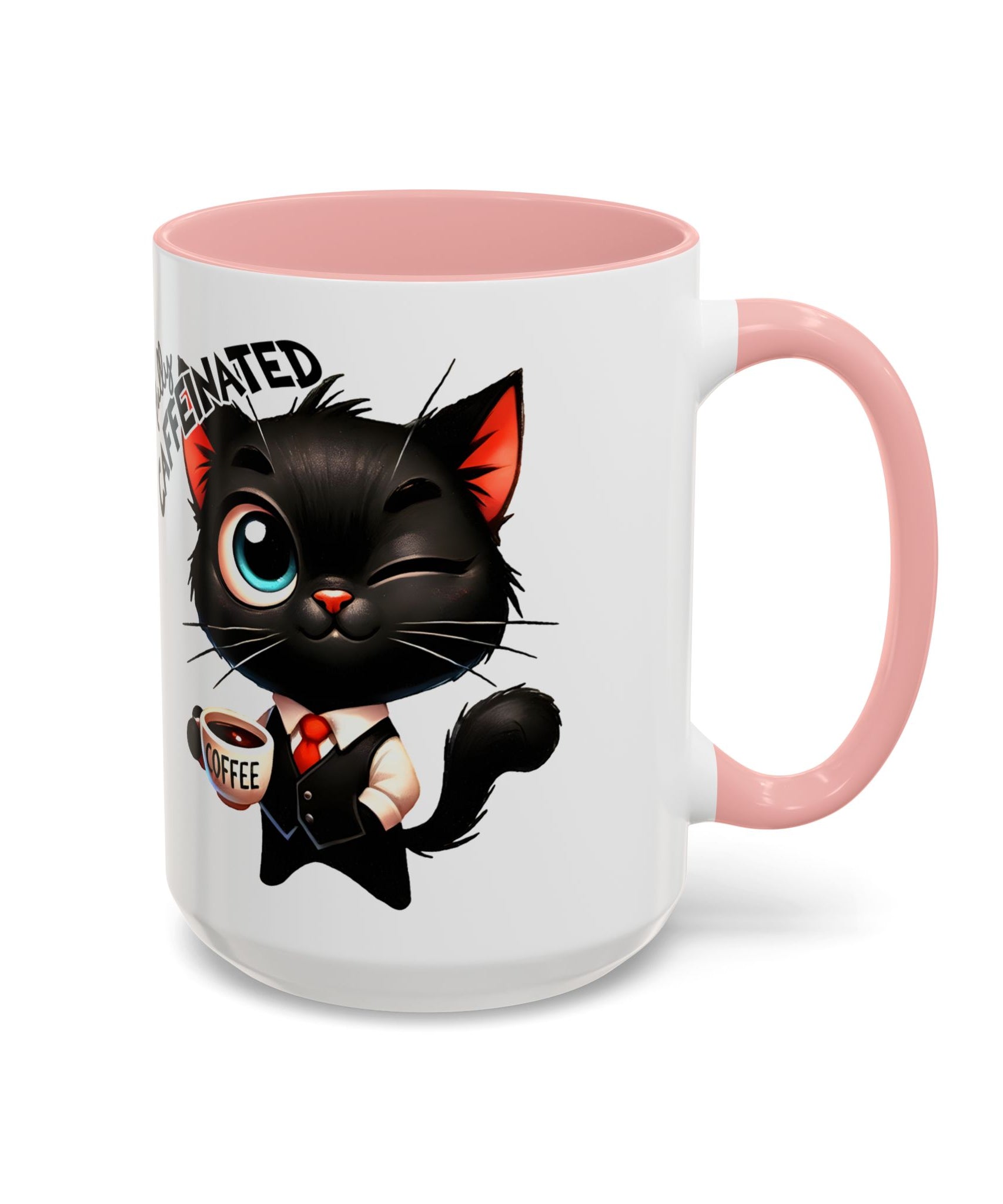 Cute Black Cat Accent Coffee Mug  Gallory Hive