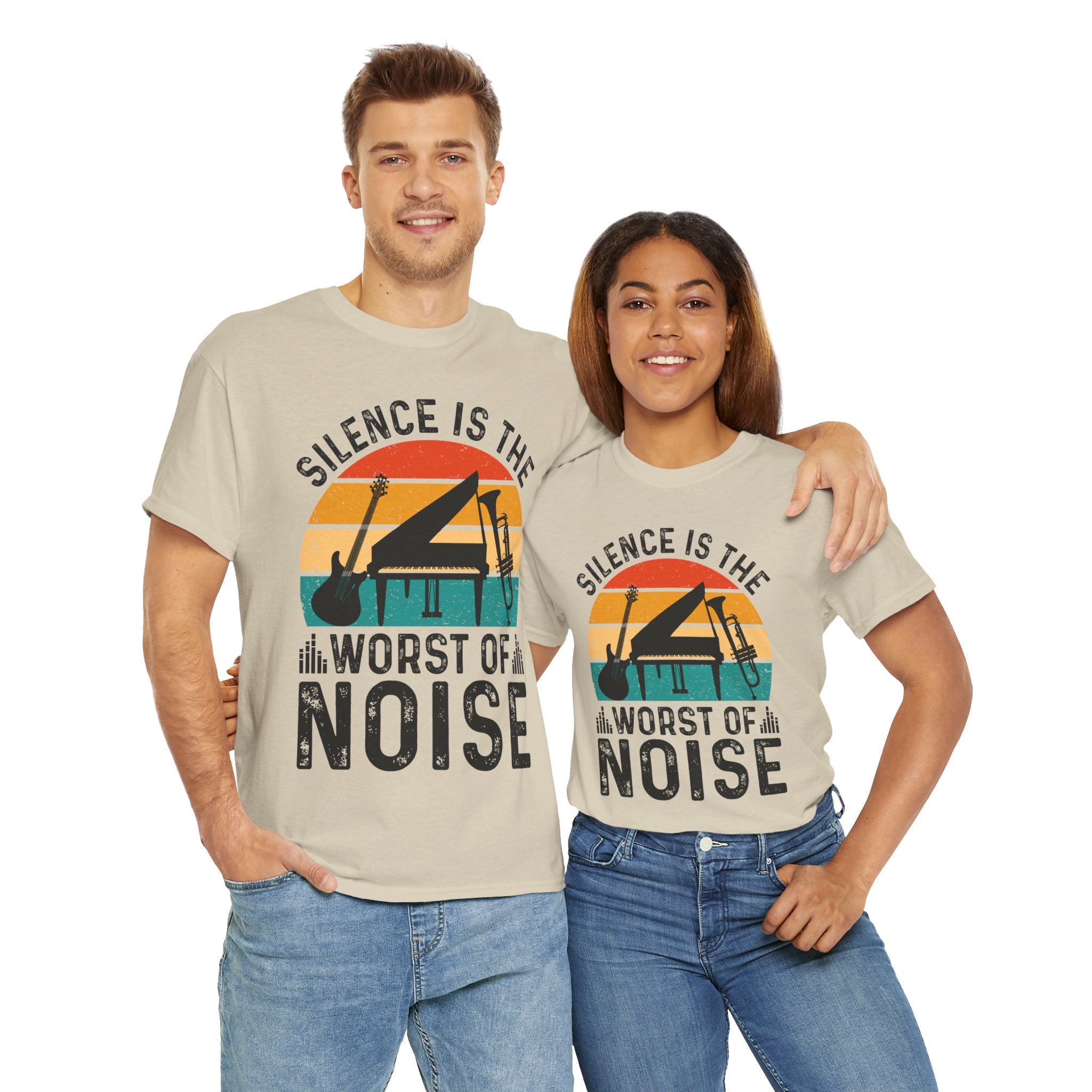 Retro Music Lover-Shirt - Silence Noise Tee