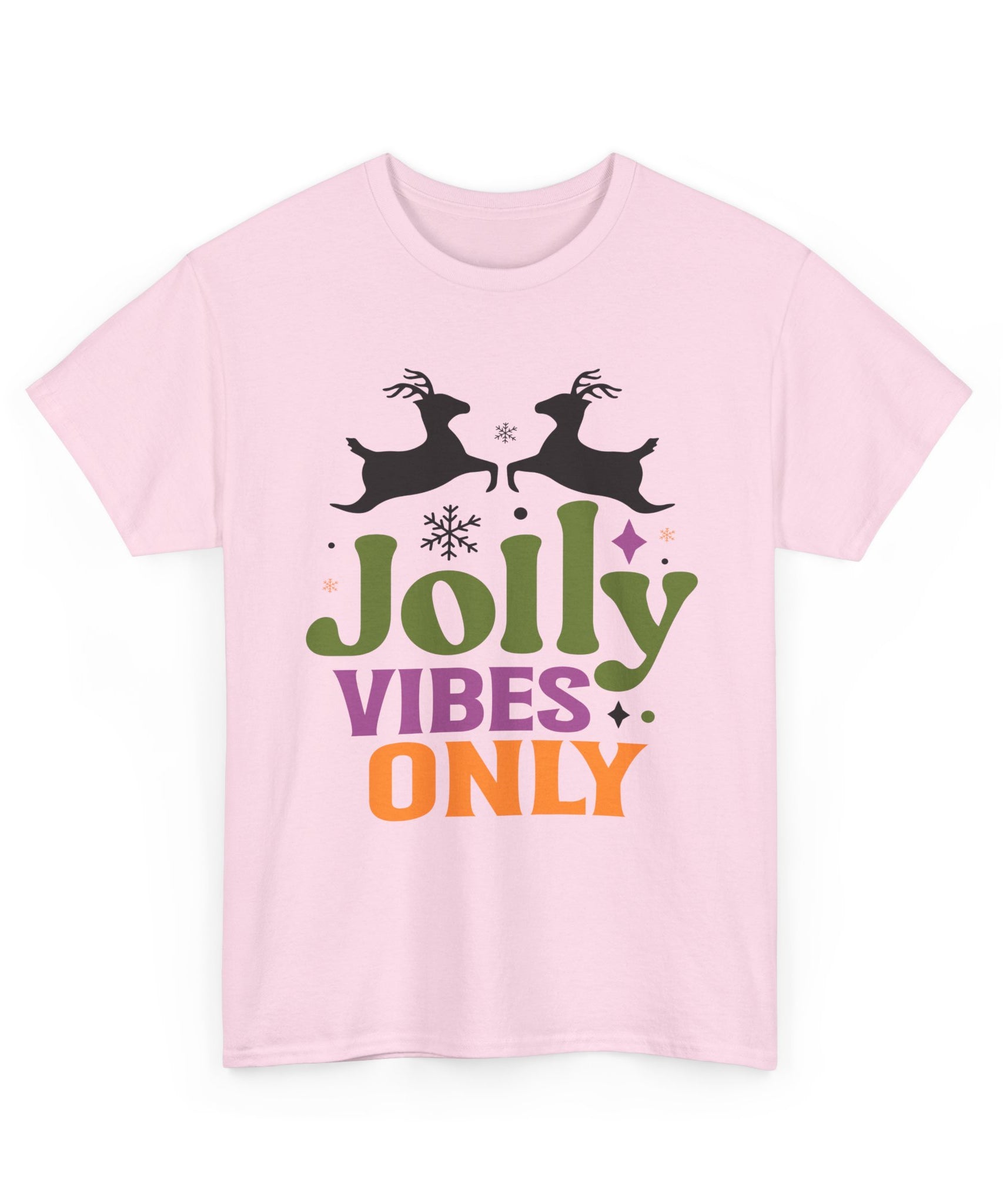 Jolly Vibes Only Retro Christmas Tee | Gallory Hive