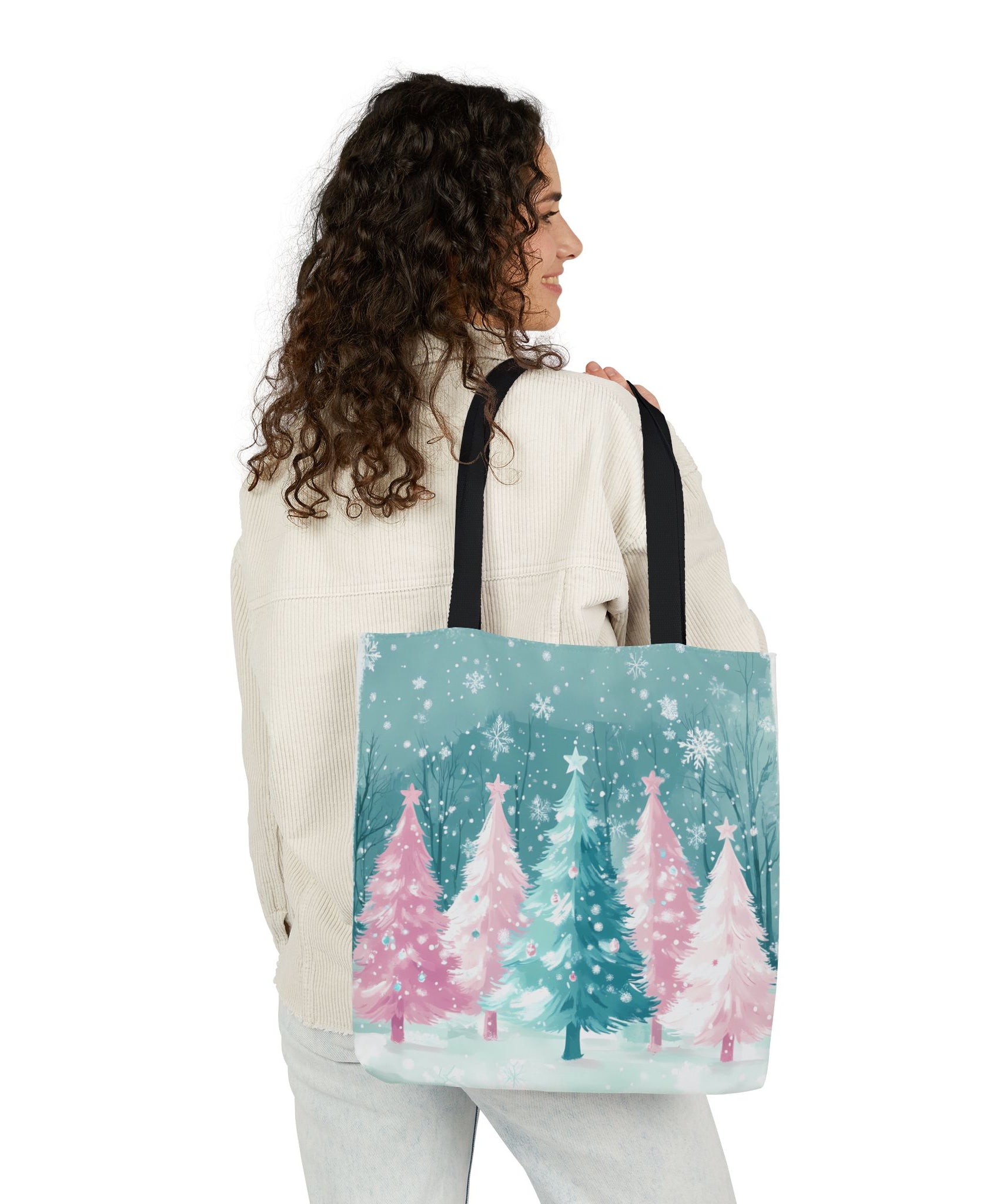 Winter Palm Trees Canvas Polyester Tote Bag | Gallory Hive