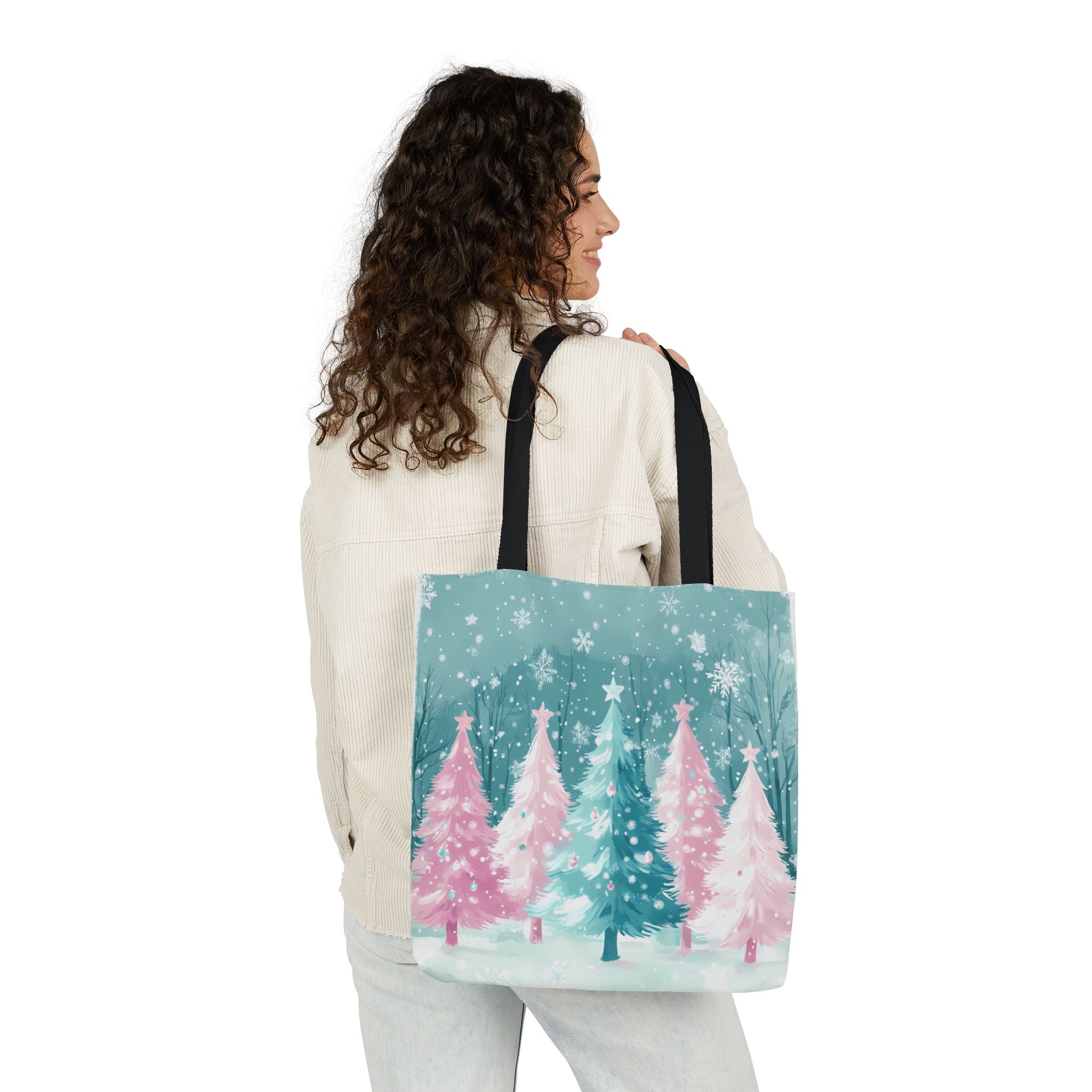 Winter Palm Trees Canvas Polyester Tote Bag | Gallory Hive