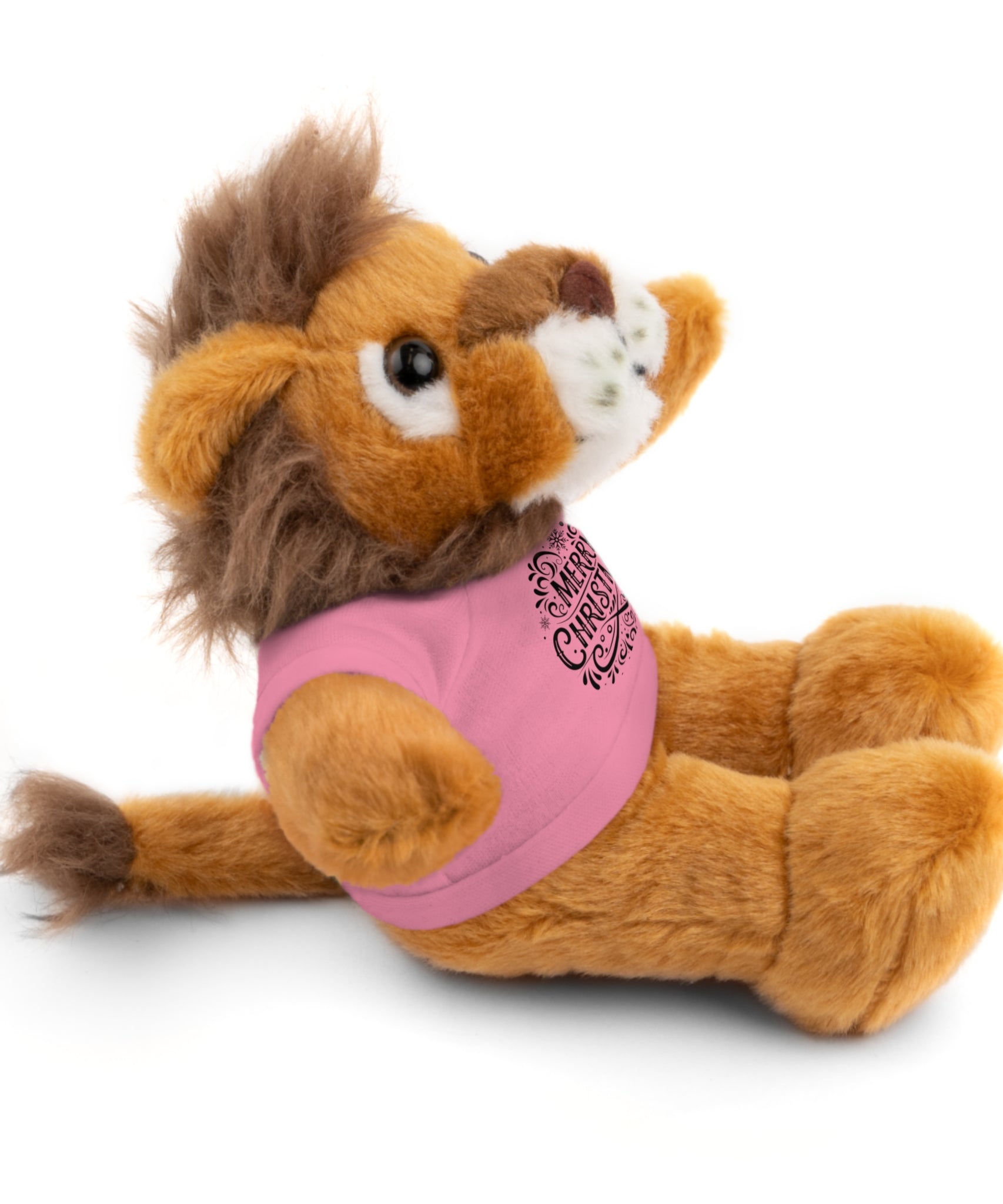 Festive Merry Christmas Stuffed Lion | Gallory Hive