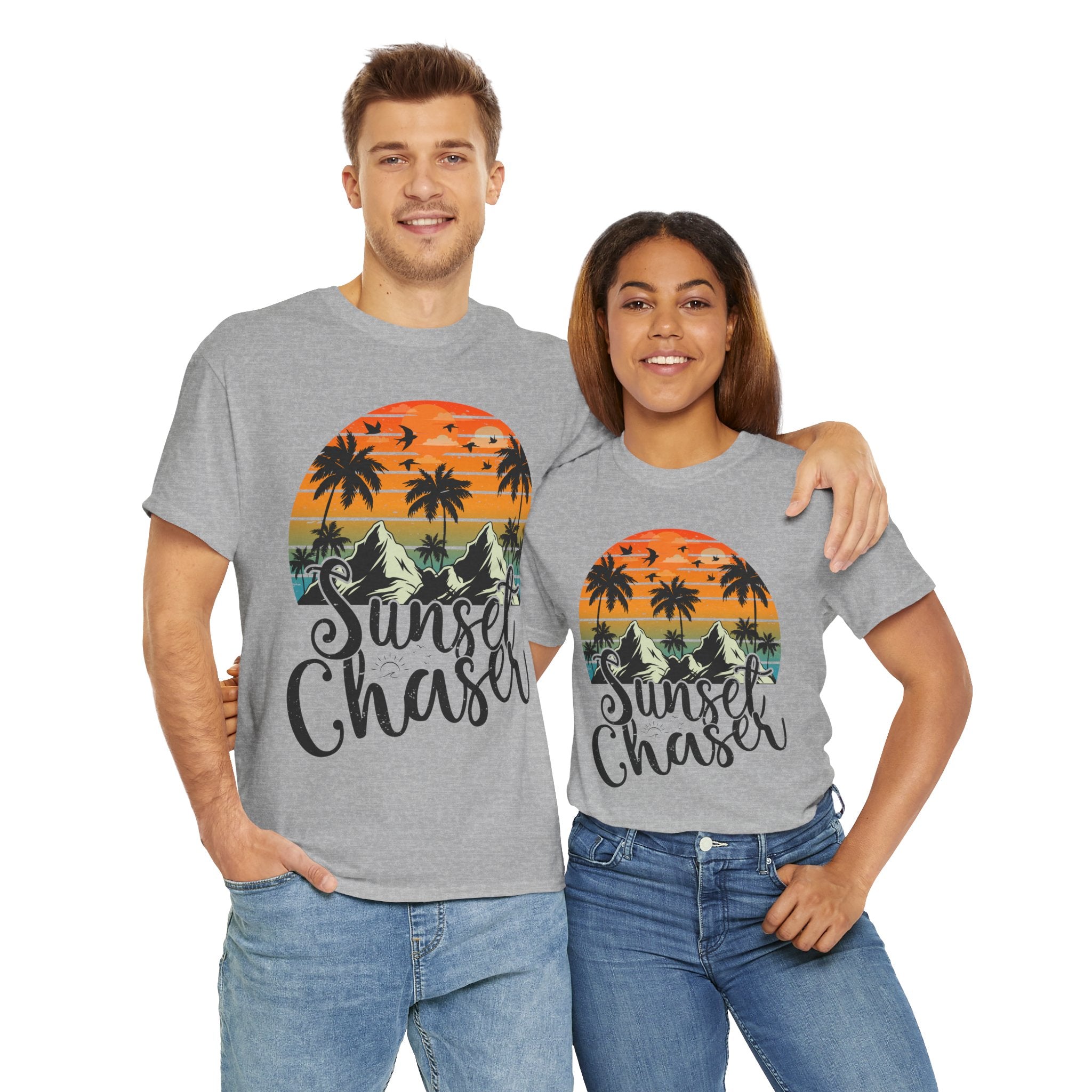 Sunset Surf Tee – Tropical & Mountain Vibes