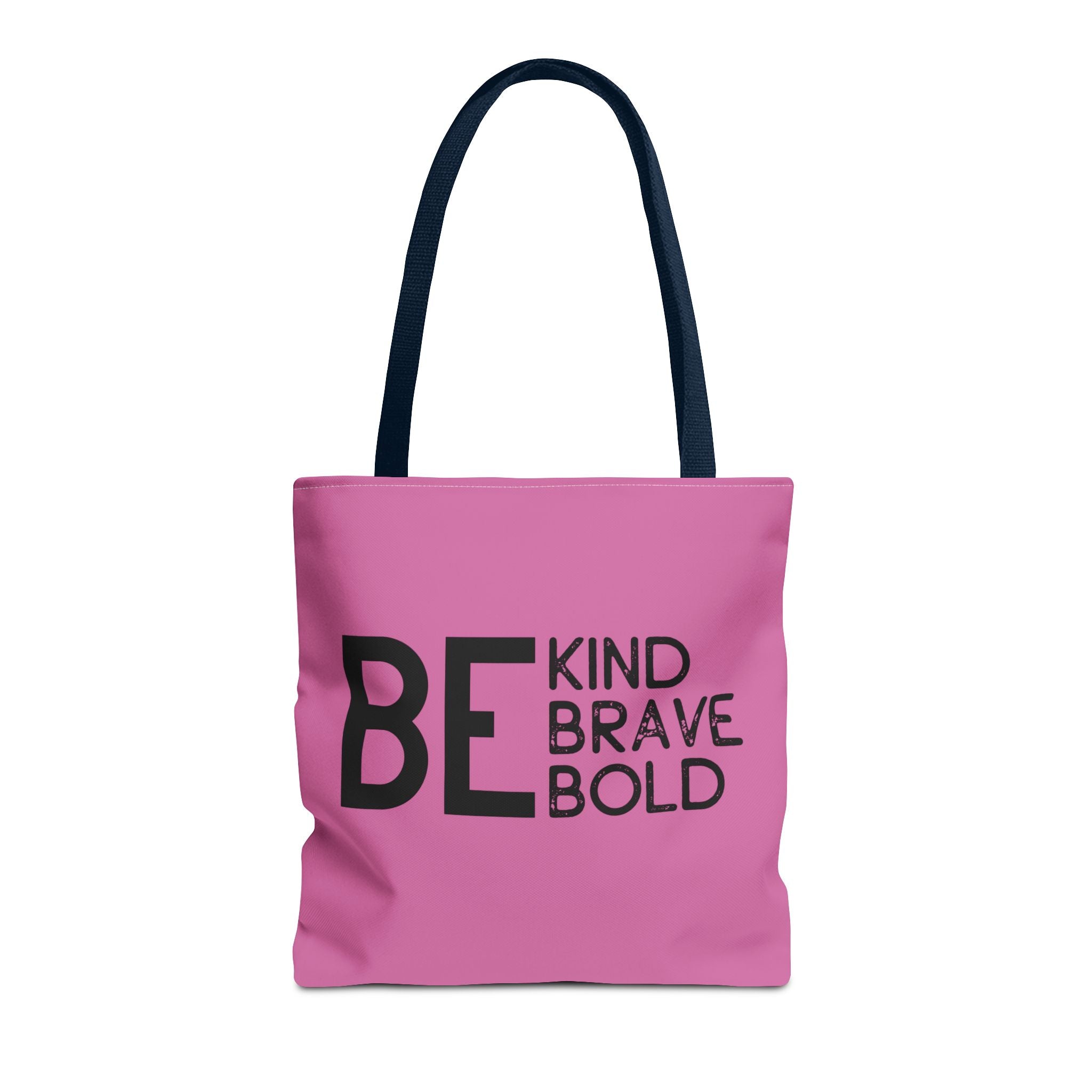 Inspirational Tote Bag - Be Kind Brave Bold - Eco-Friendly Carryall - Light Pink