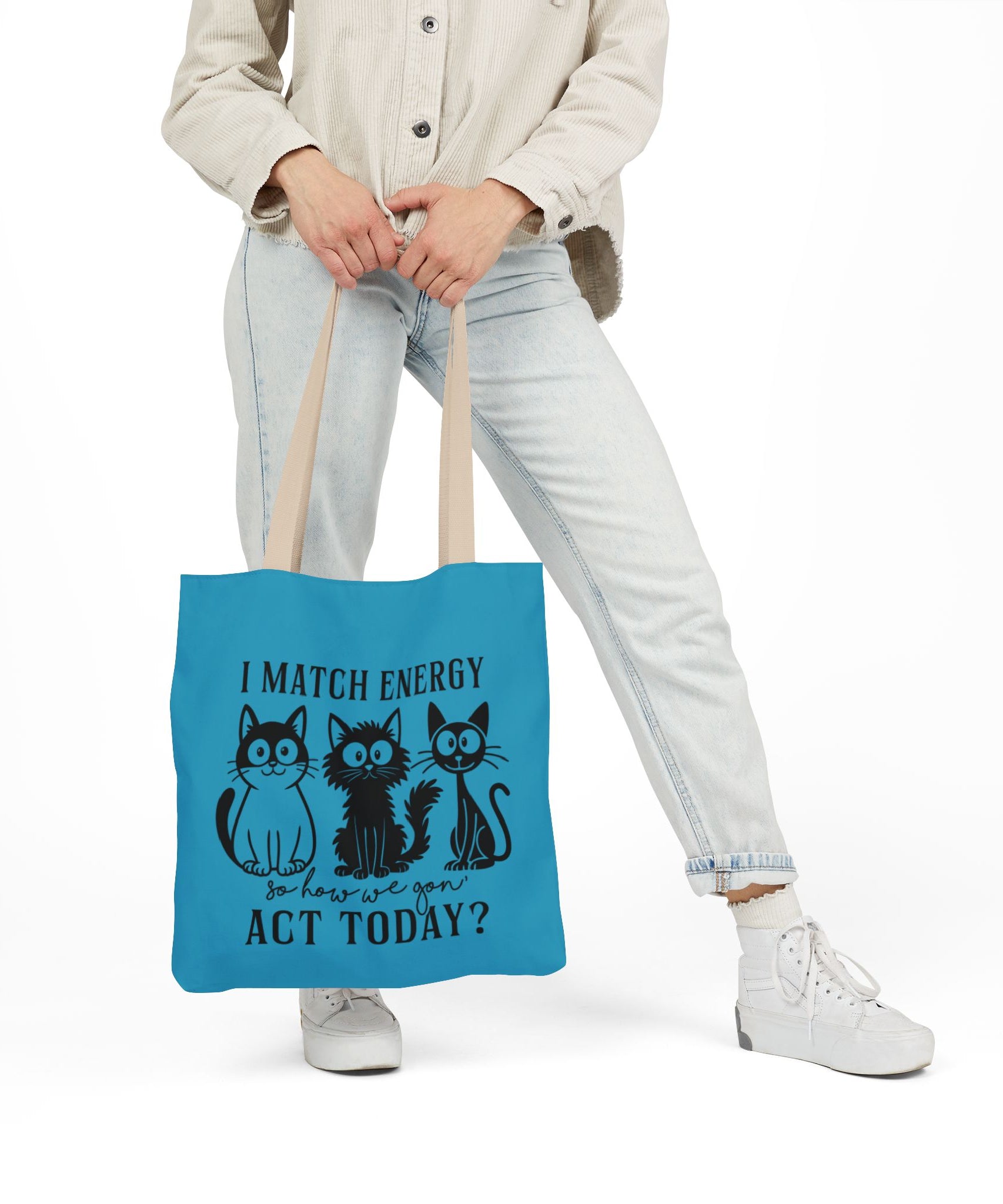 Cute Turquoise Canvas Tote – Reusable Bag