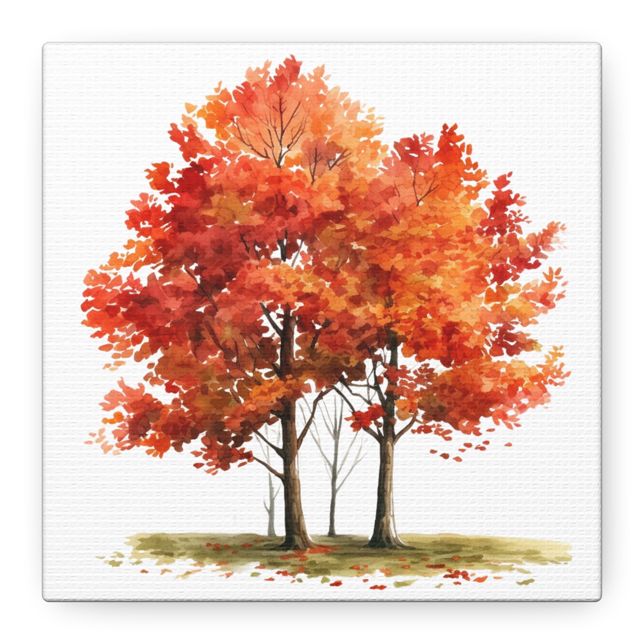 Autumn Chorus Wall Art – Watercolor Tree Canvas | Gallory Hive